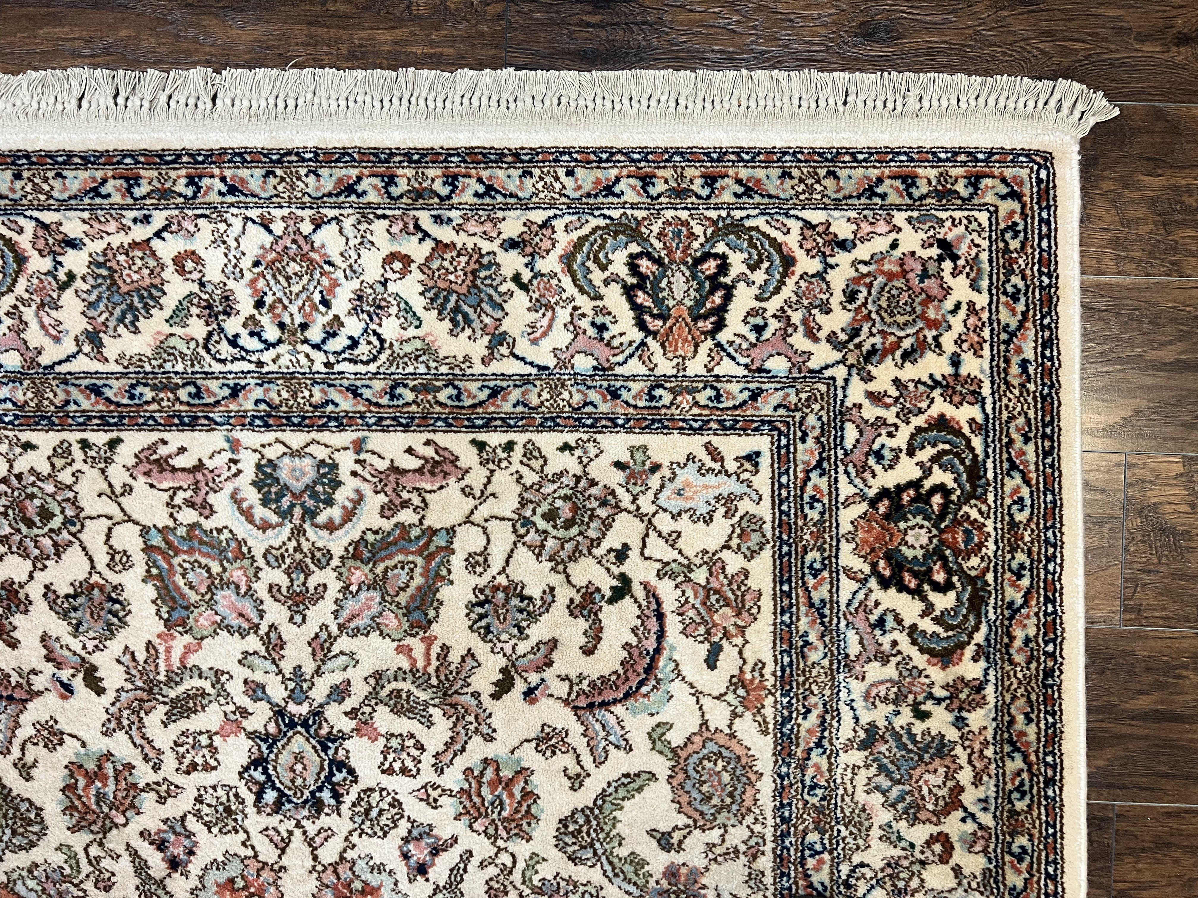 Karastan Rug 5.9 x 9, Tabrizz #738, Original 700 Series, 6x9 Wool Pile Karastan Carpet, Vintage Discontinued Karastan Area Rug, Ivory - Jewel Rugs