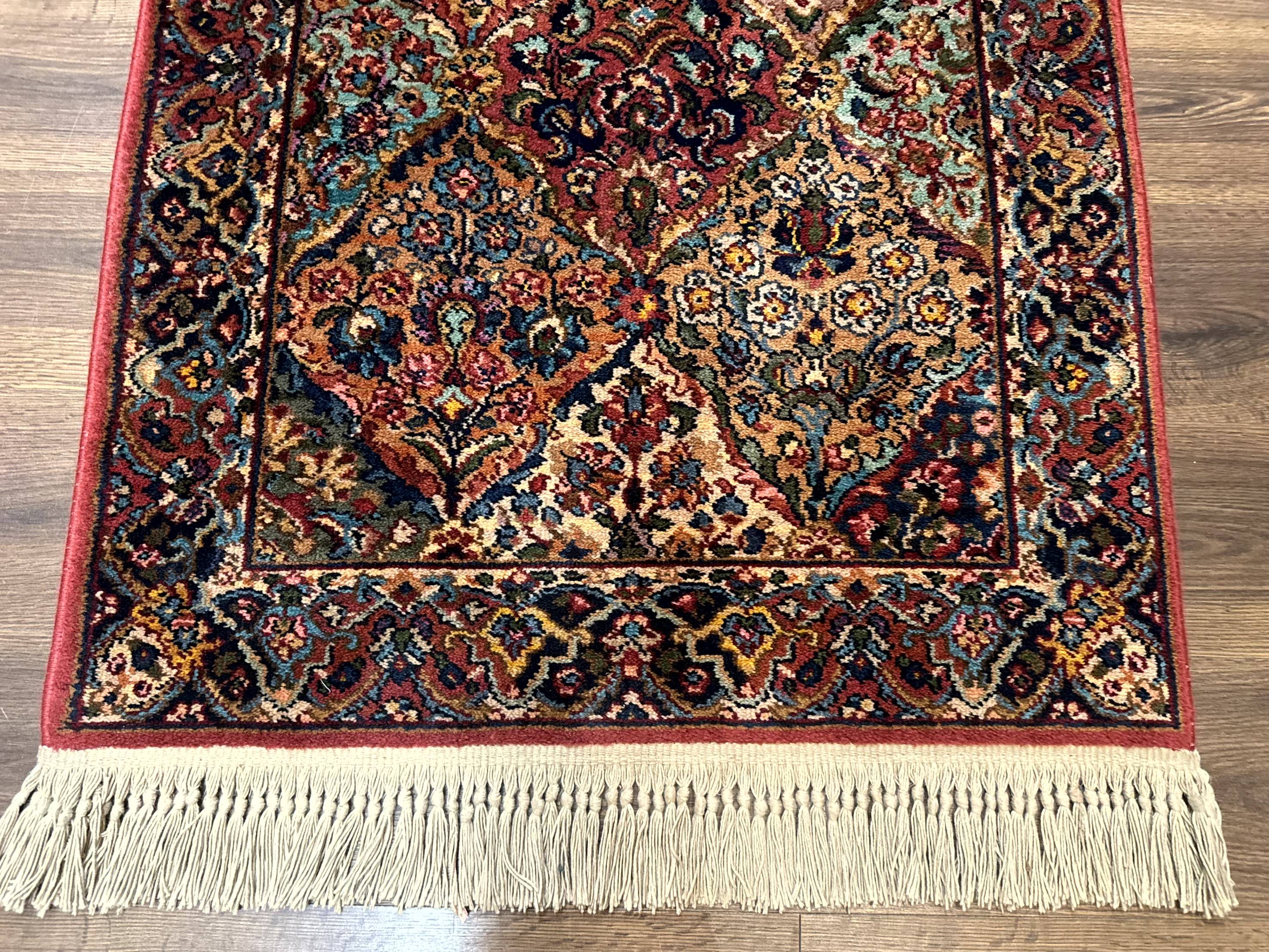 Karastan Rug 3x5 Multicolor Panel Kirman #717, Original 700 Series, Wool Pile, Discontinued - Jewel Rugs