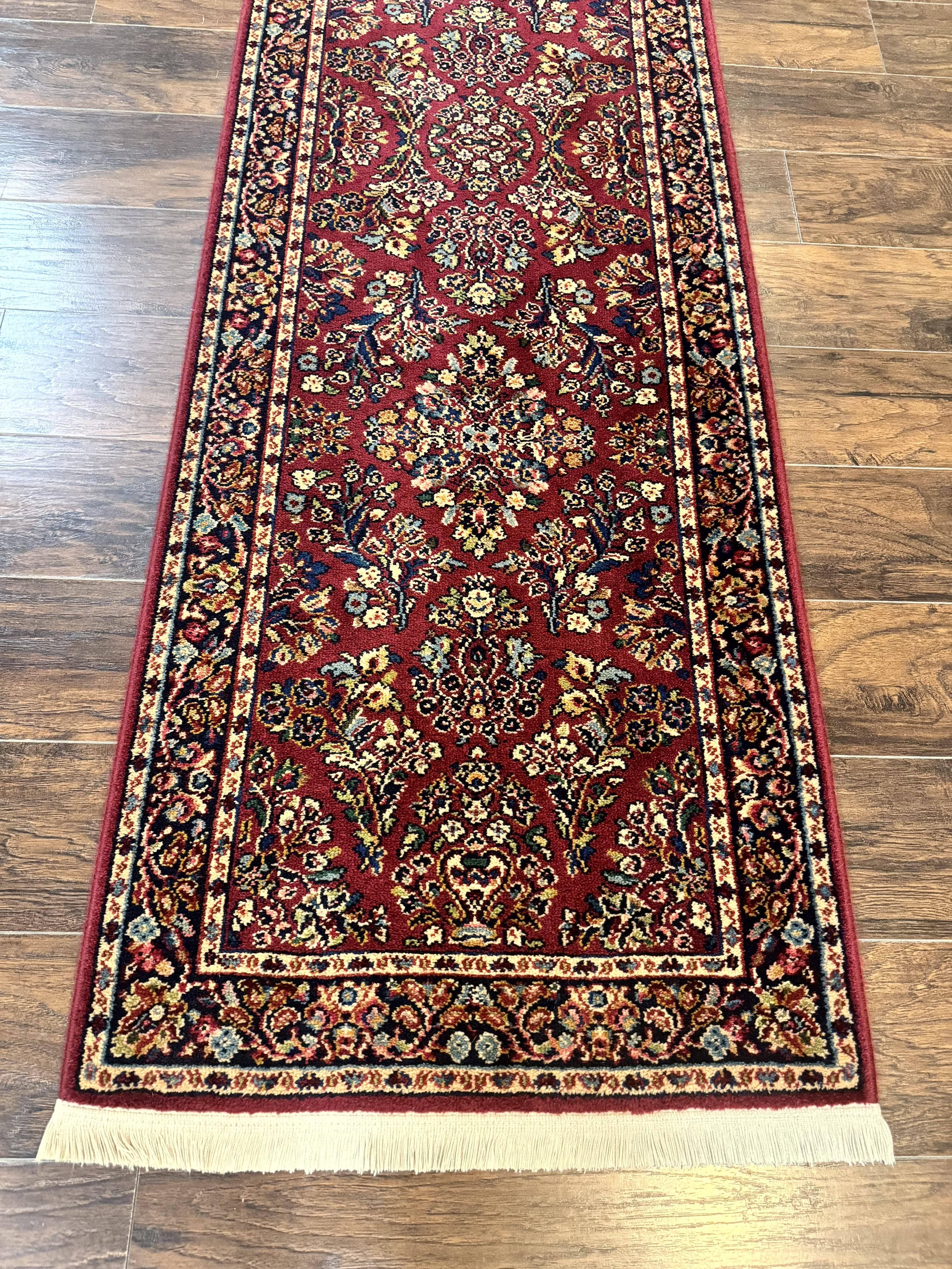 Karastan Runner Rug 2.6 x 8.6, Red Sarouk #785, Original 700 Series, Wool Karastan Runner Rug, Rare - Jewel Rugs