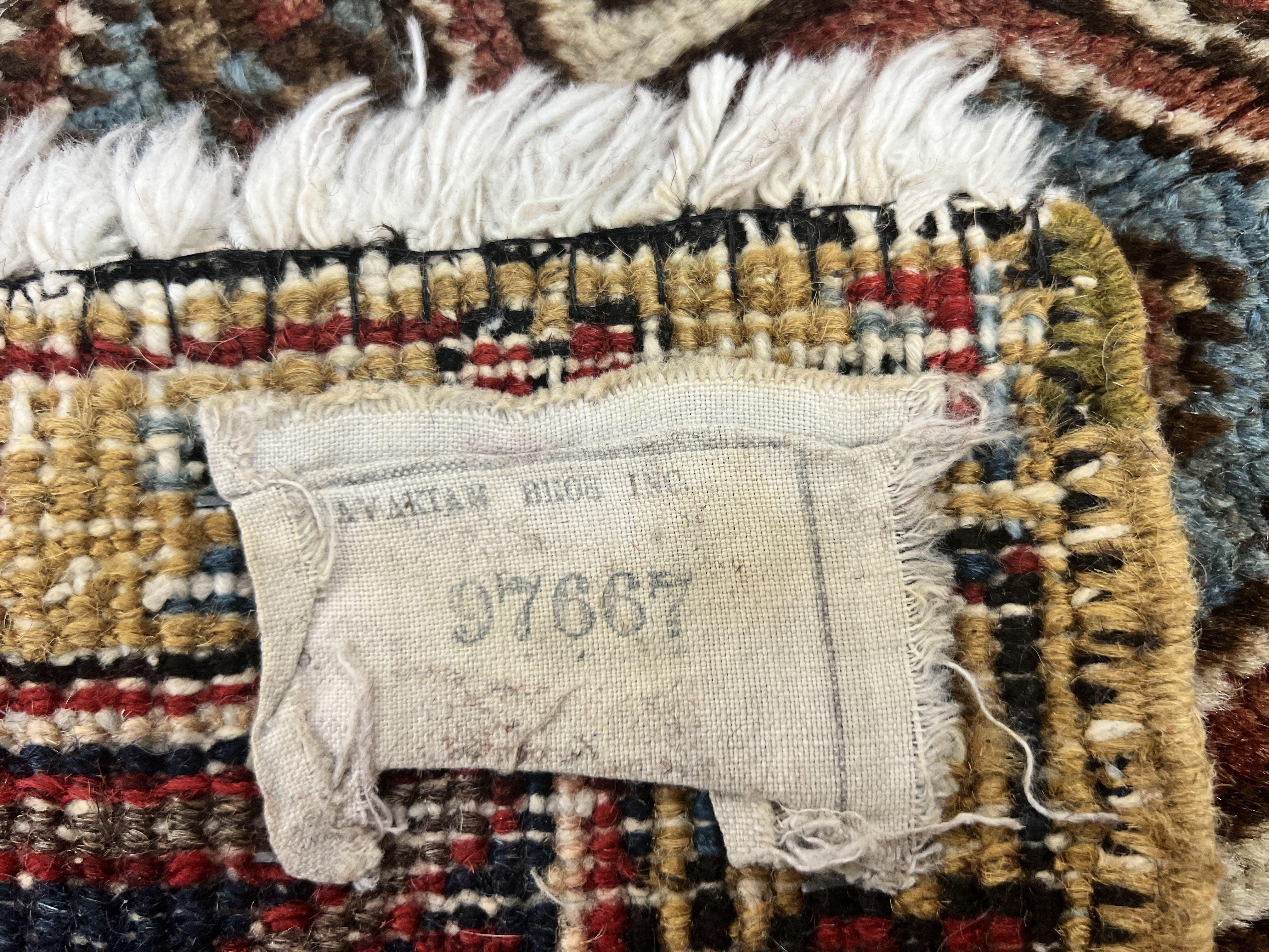 Antique Persian Heriz Rug 6x8, Geometric Medallion, 1920s Oriental Carpet, Handmade Wool Rug - Jewel Rugs