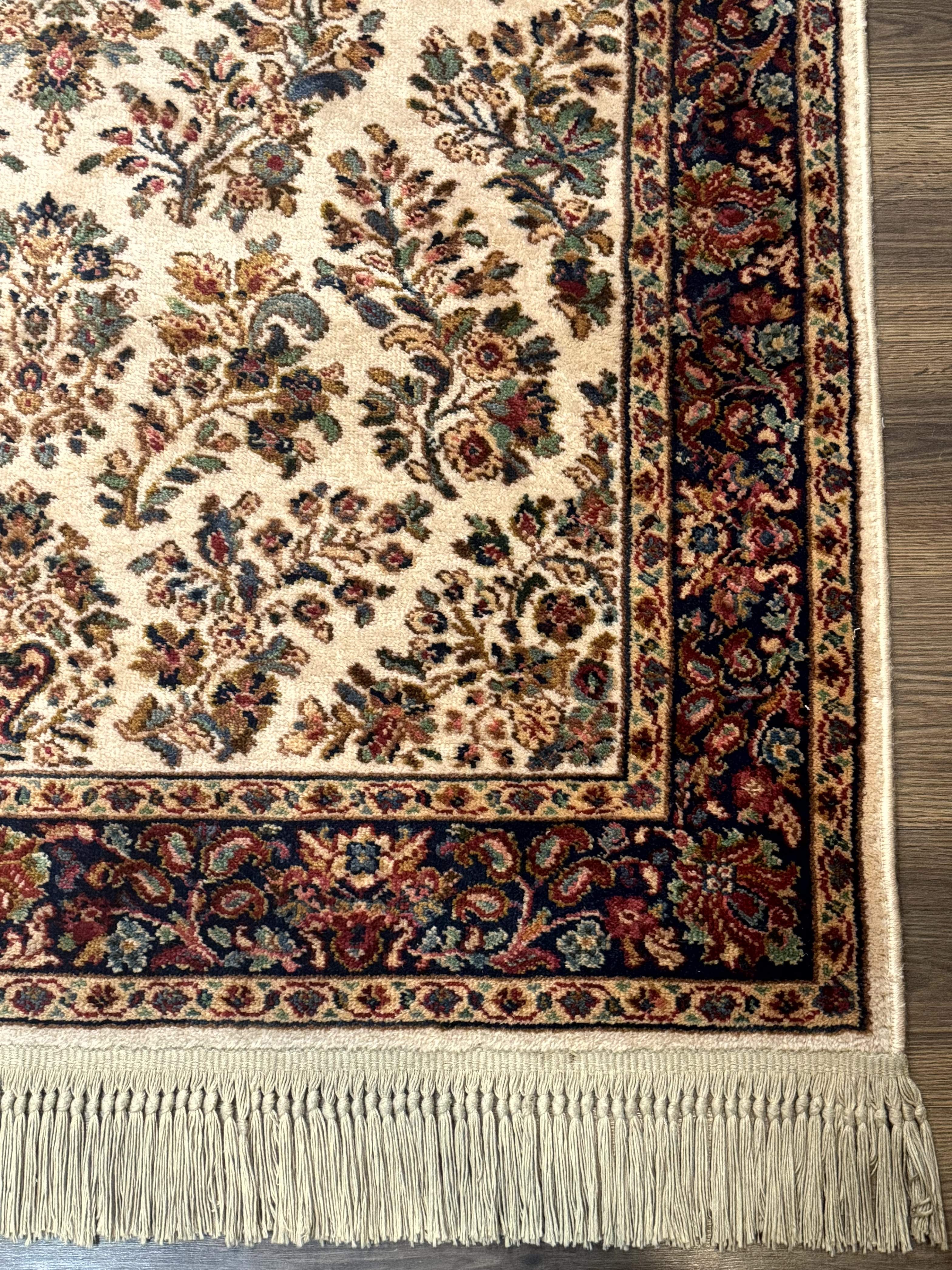 4x6 Karastan Rug Ivory Sarouk #760, Wool Vintage Original 700 Series - Jewel Rugs