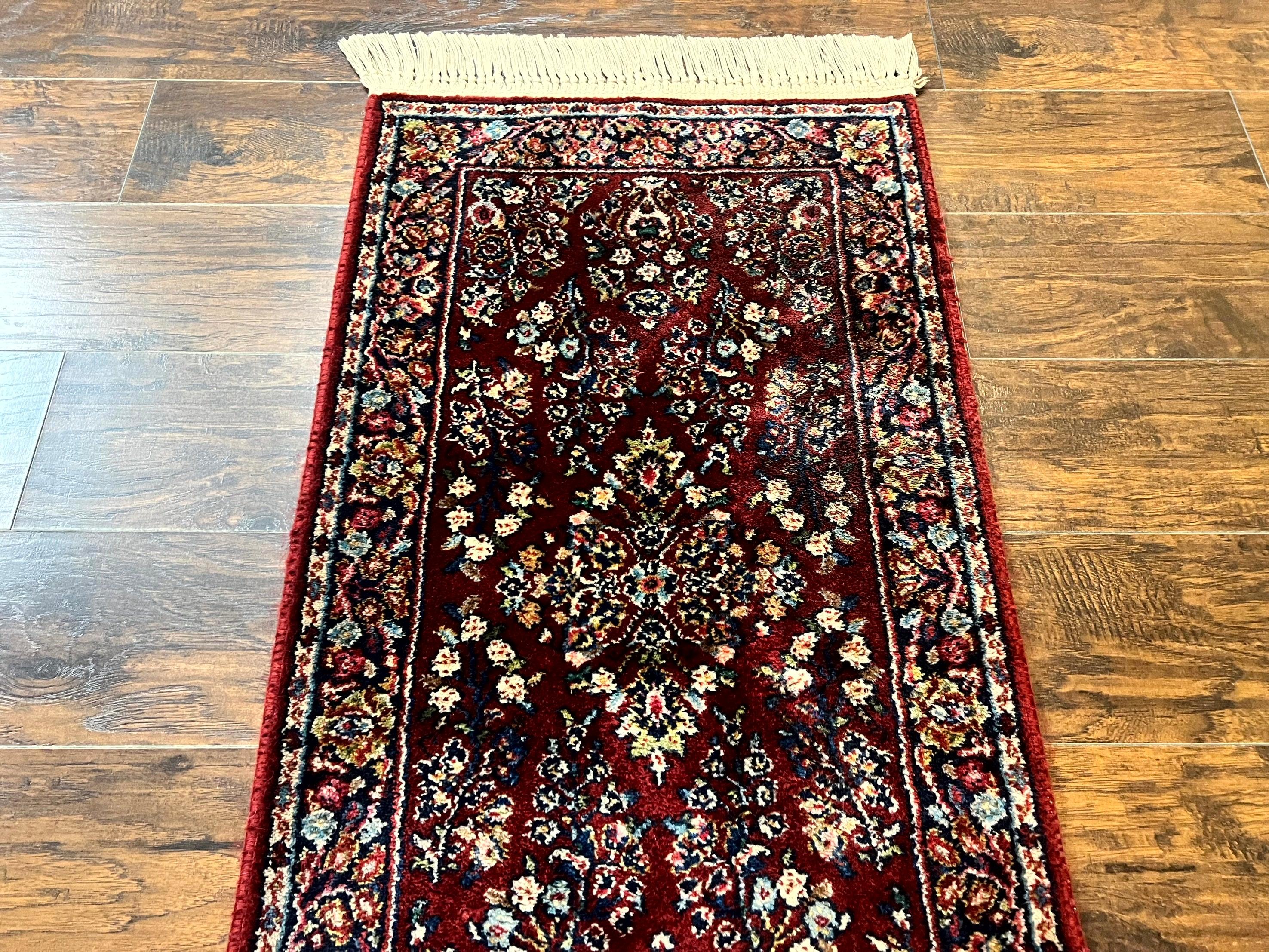 Small Karastan Rug 2x4 Red Sarouk #785, Karastan Wool Pile Rug, Original 700 Series, Discontinued Vintage Karastan Carpet - Jewel Rugs