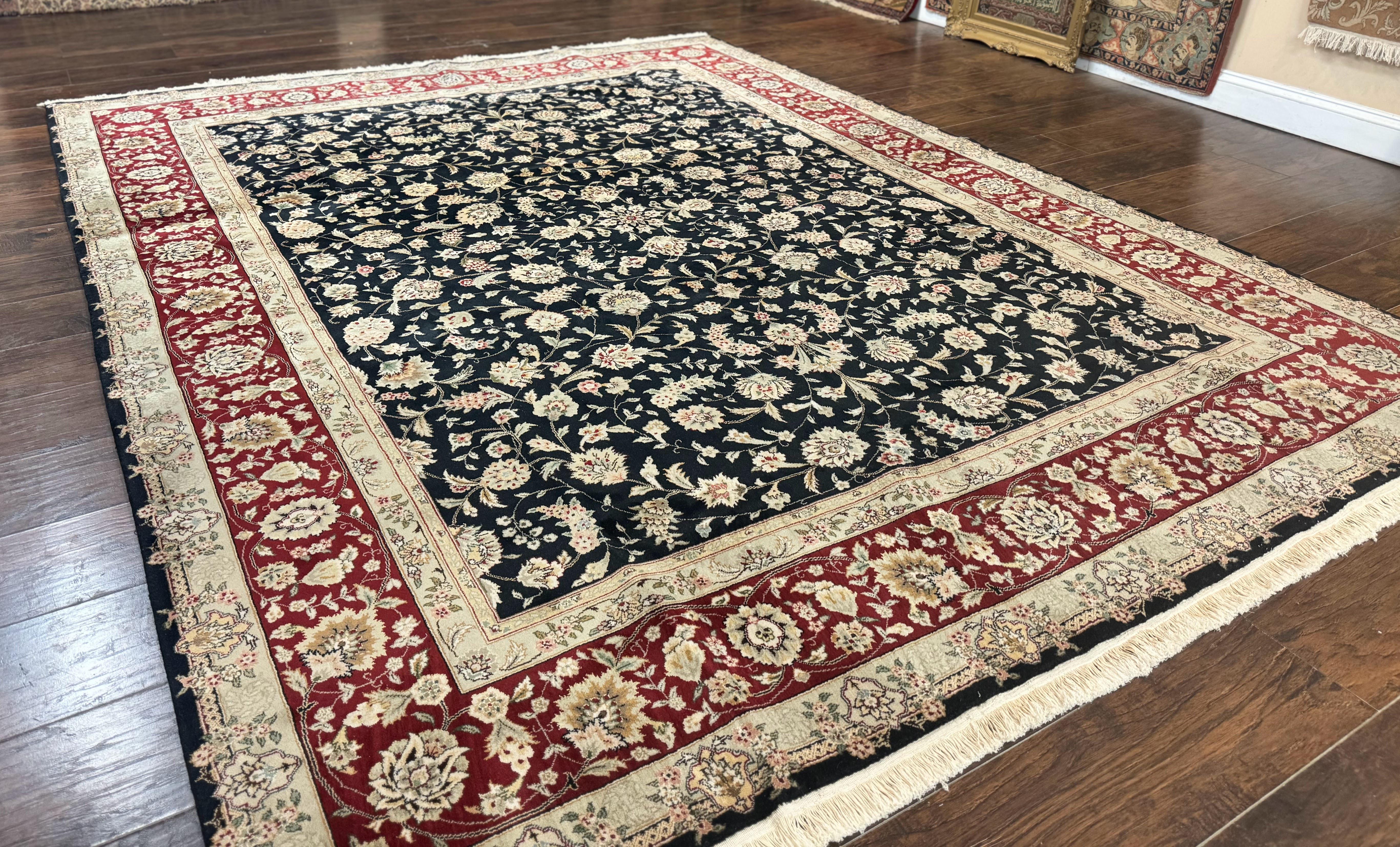Black Pak Persian Rug 8x10, Floral Allover - Jewel Rugs