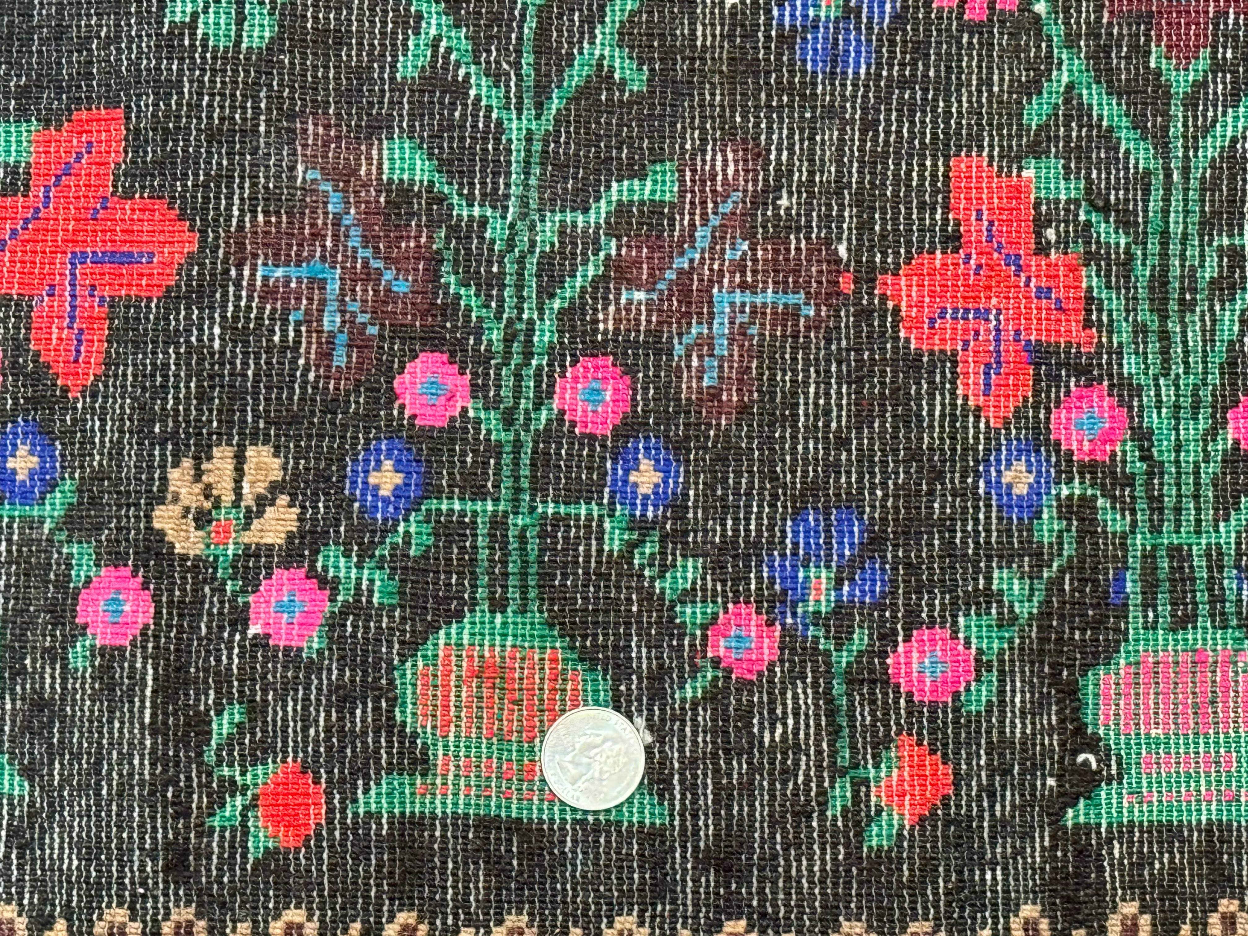 Small Persian Balouch Rug, Tribal Rug, Multicolor, Persian Vase Design - Jewel Rugs