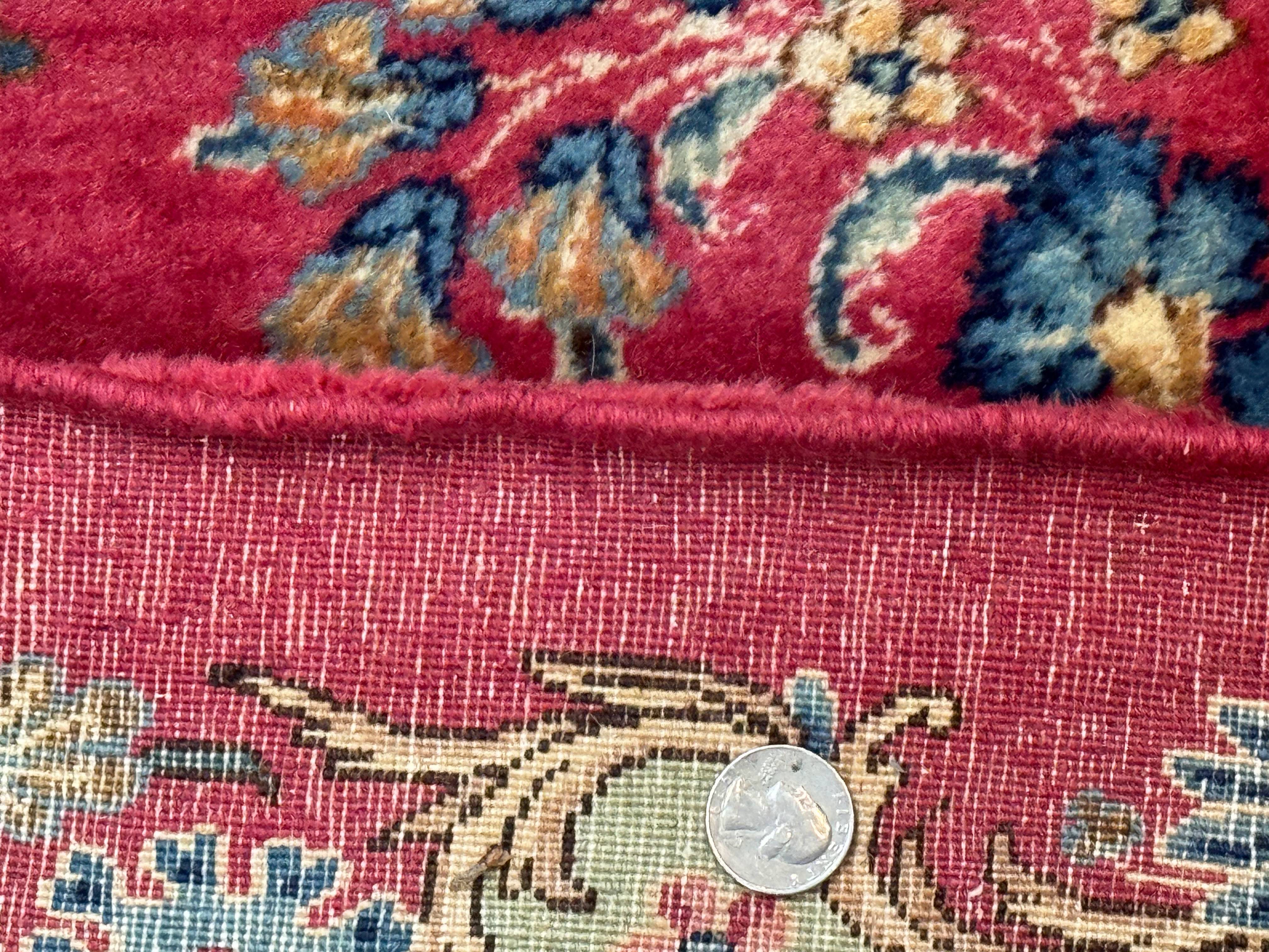 Persian Kerman Rug 12x18 Red Palace Sized Wool Handmade Carpet - Jewel Rugs