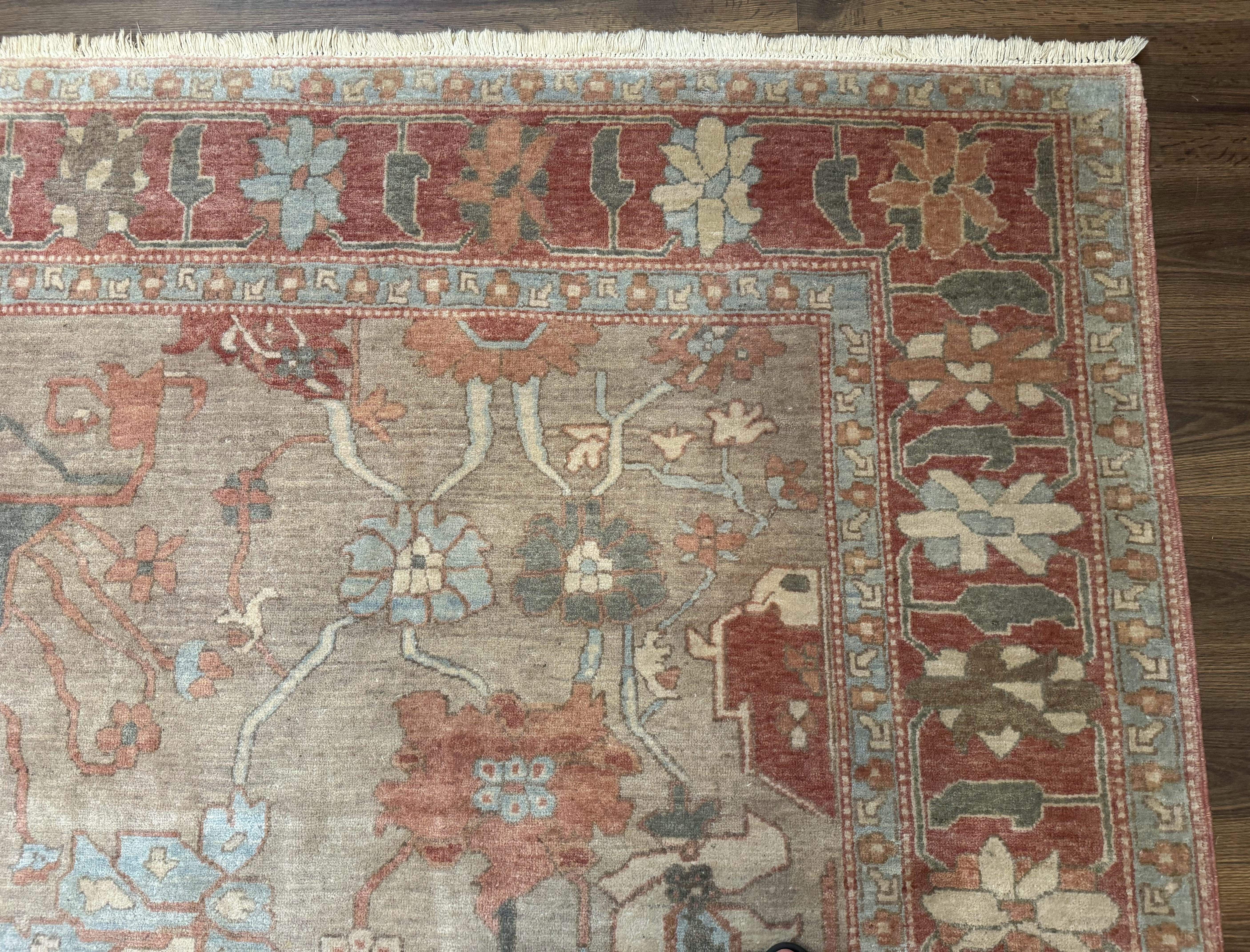 Turkish Oushak Rug 10x14, Rug for Modern Home, Soft Thick Pile, Muted Colors - Jewel Rugs