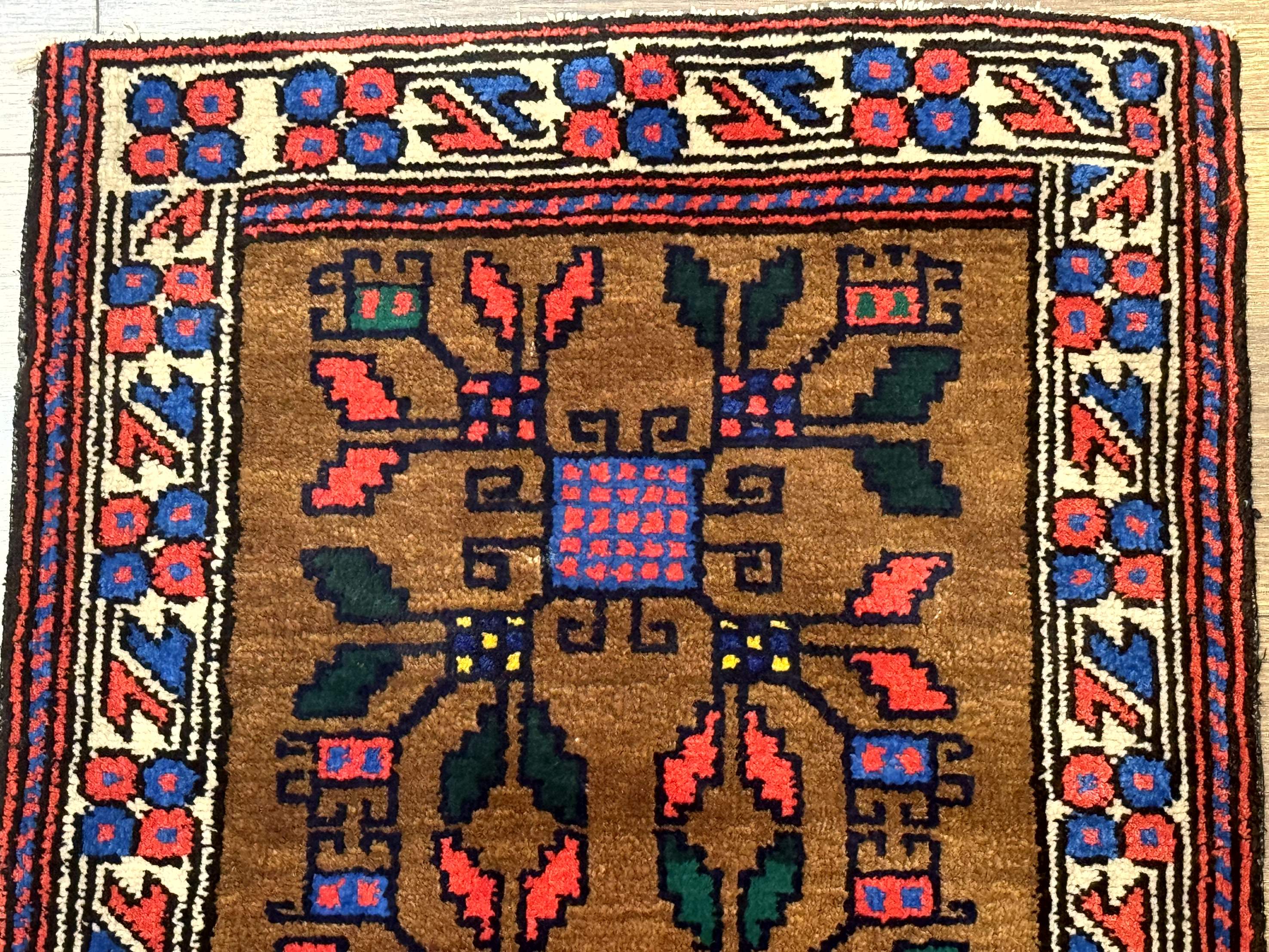 Small Persian Baluchi Rug, Tribal Rug, Brown, Multicolor - Jewel Rugs