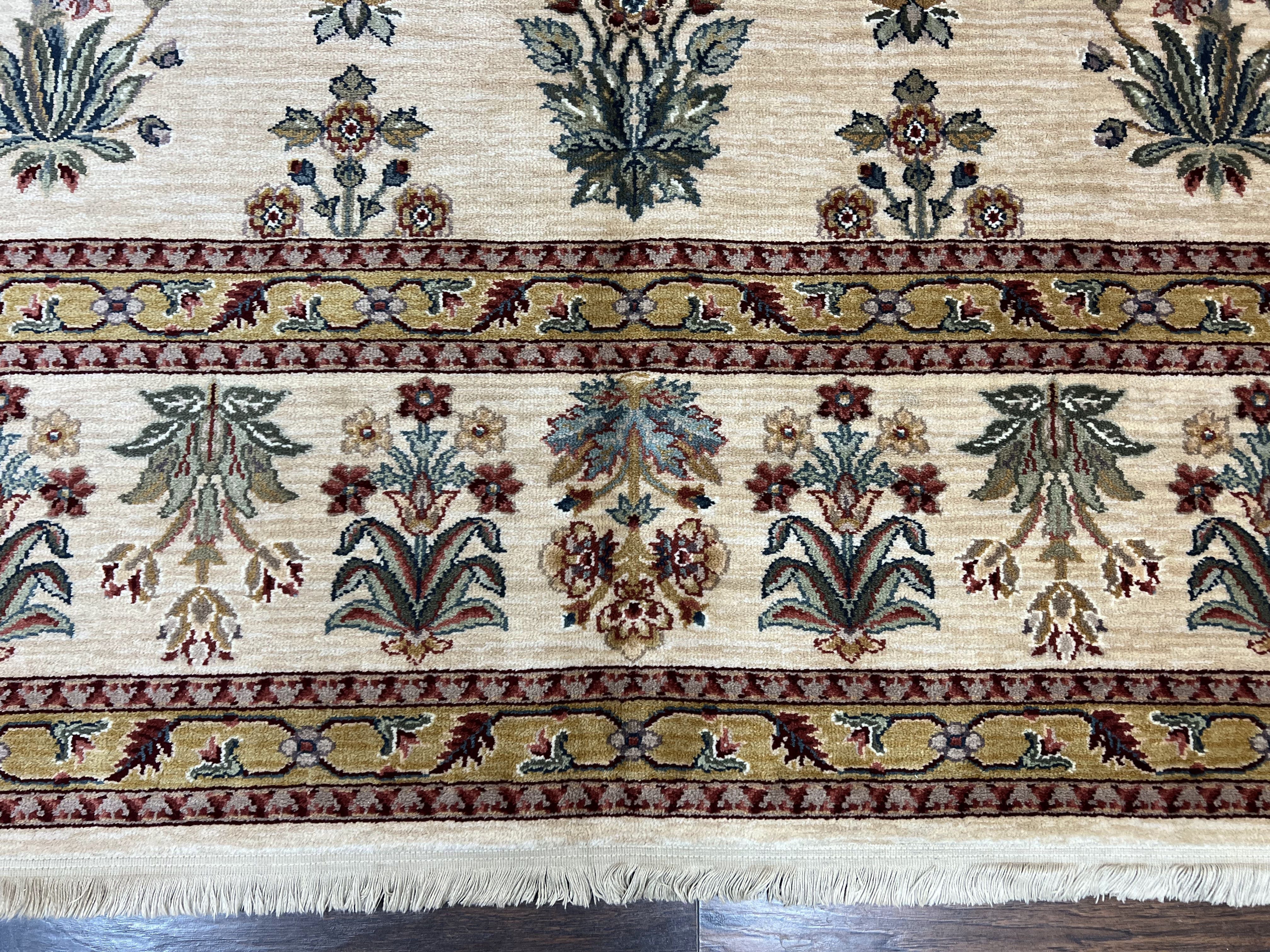 Karastan Rug 8.8 x 12, Ashara Amritsar #549, Oatmeal Color, Wool Pile Karastan Carpet, Discontinued Karastan Area Rug, Decorative - Jewel Rugs