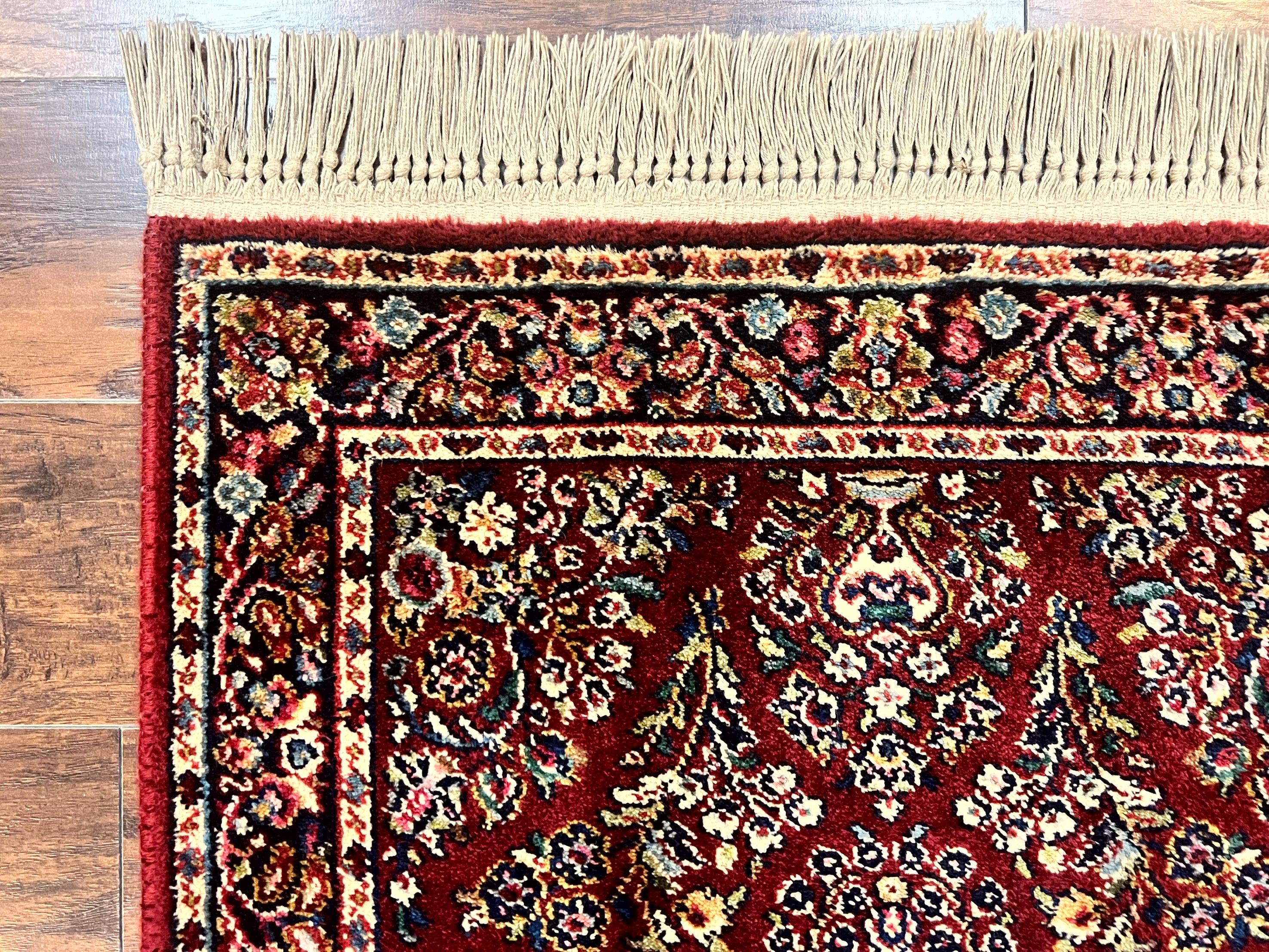 Karastan Rug 3x5 Red Sarouk #785, Small Karastan Wool Pile Rug, Original 700 Series, Discontinued Vintage Karastan Carpet - Jewel Rugs