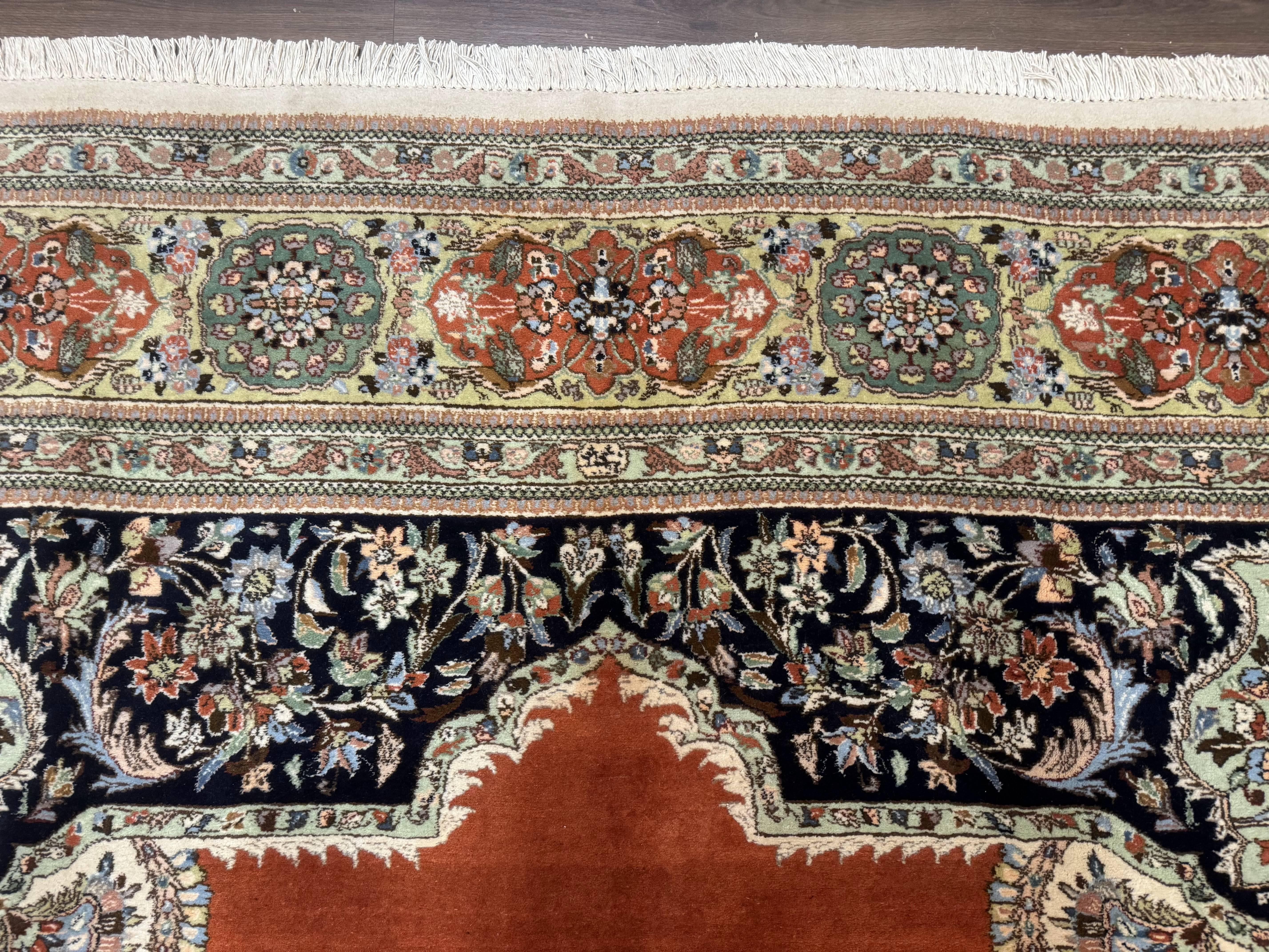 Persian Rug 11x13, Semi Open Field, Soft Wool Pile, Vintage Persian Carpet, Persian Tabriz Tabatabai - Jewel Rugs