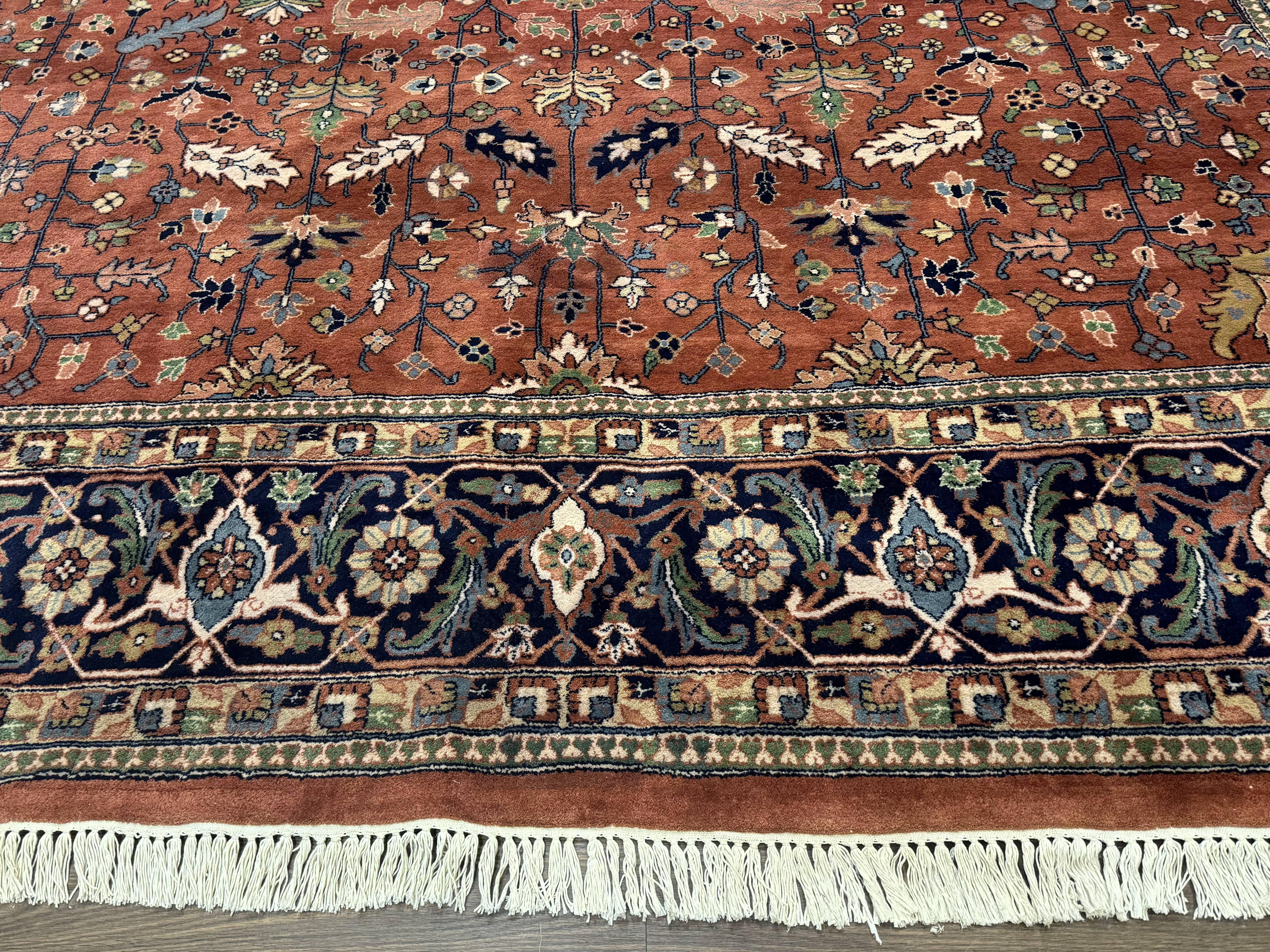 Indo Persian Heriz Rug 10x15, Allover Pattern, Large Wool Handmade Rug - Jewel Rugs