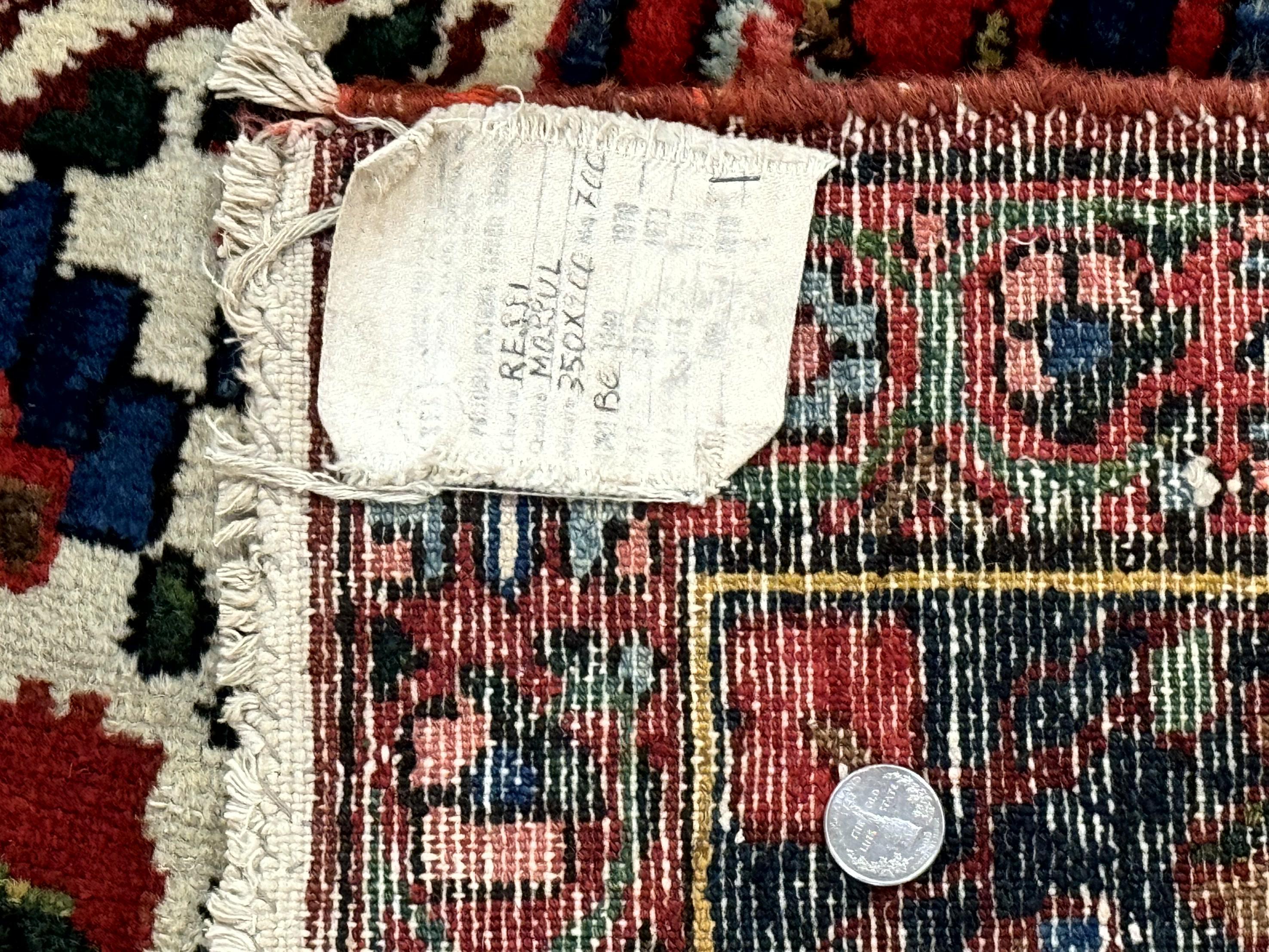 Persian Bakhtiari Rug 7x10, Antique Persian Carpet, Colorful, Great Colors, Ivory Red Blue, Rare Tribal Rug - Jewel Rugs