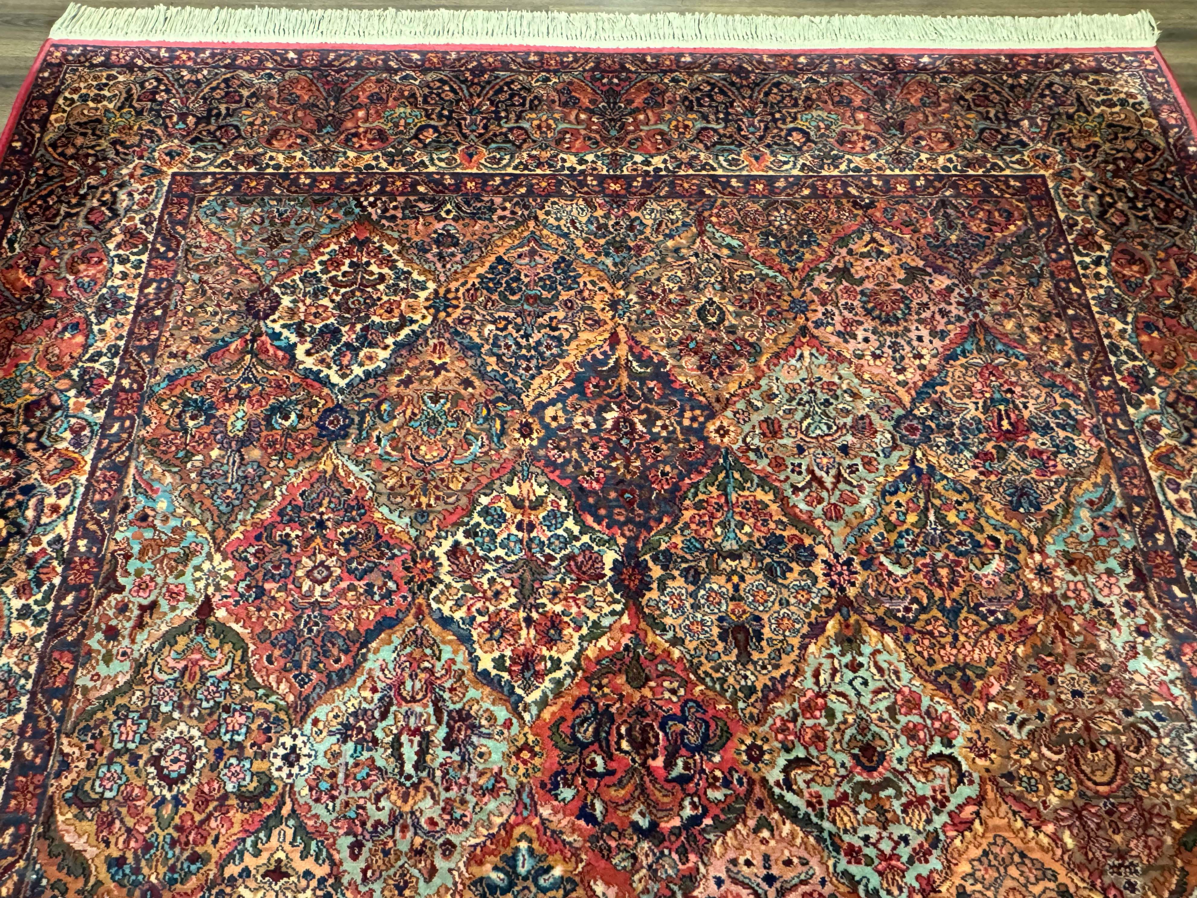 Karastan Multicolor Panel Kirman Rug #717, Wool Karastan Carpet 8.8 x 12 - Jewel Rugs