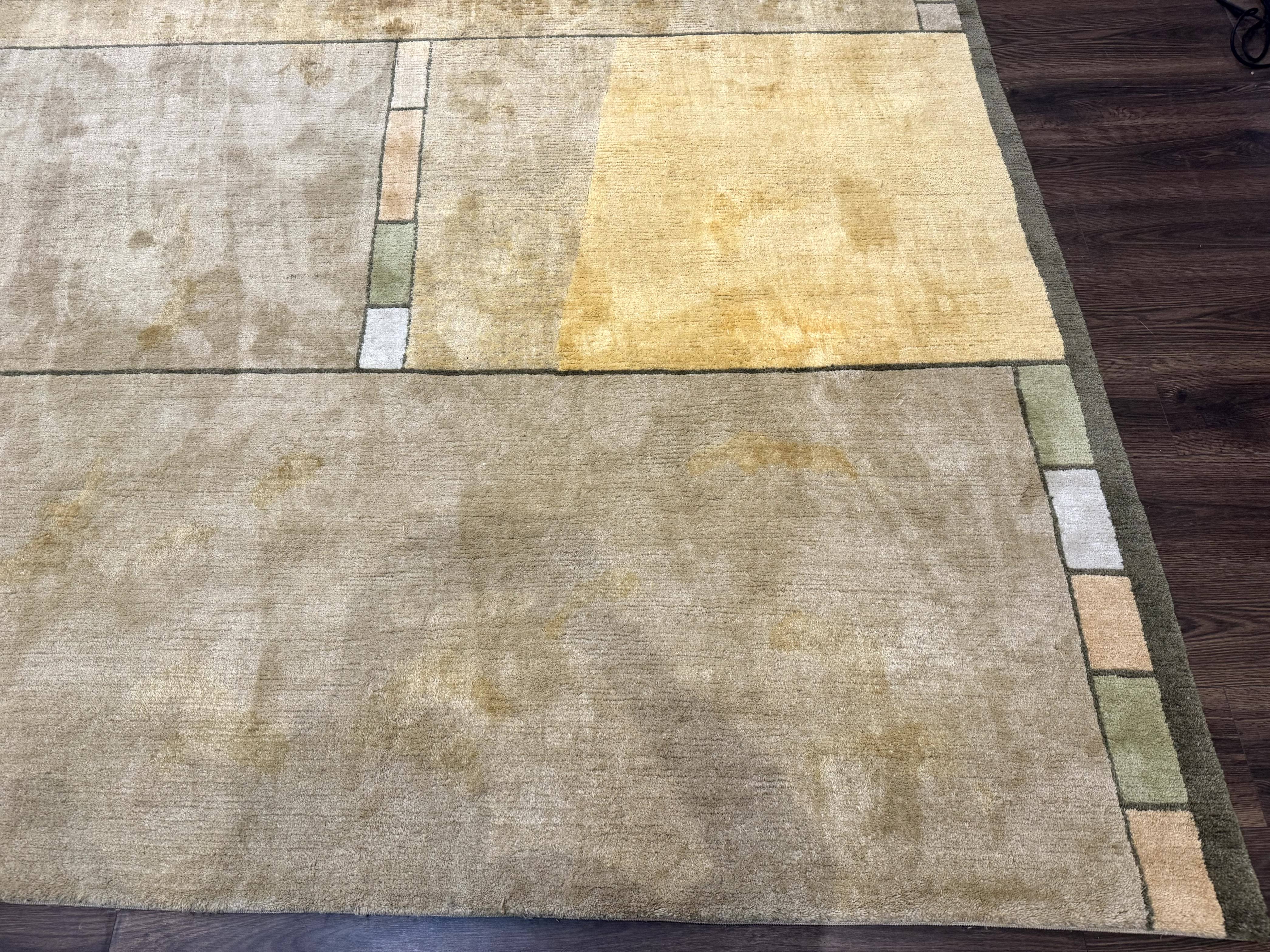 Tufenkian Tibetan Rug 12x16, Handmade Wool Modern Area Rug, Palace Size Carpet - Jewel Rugs