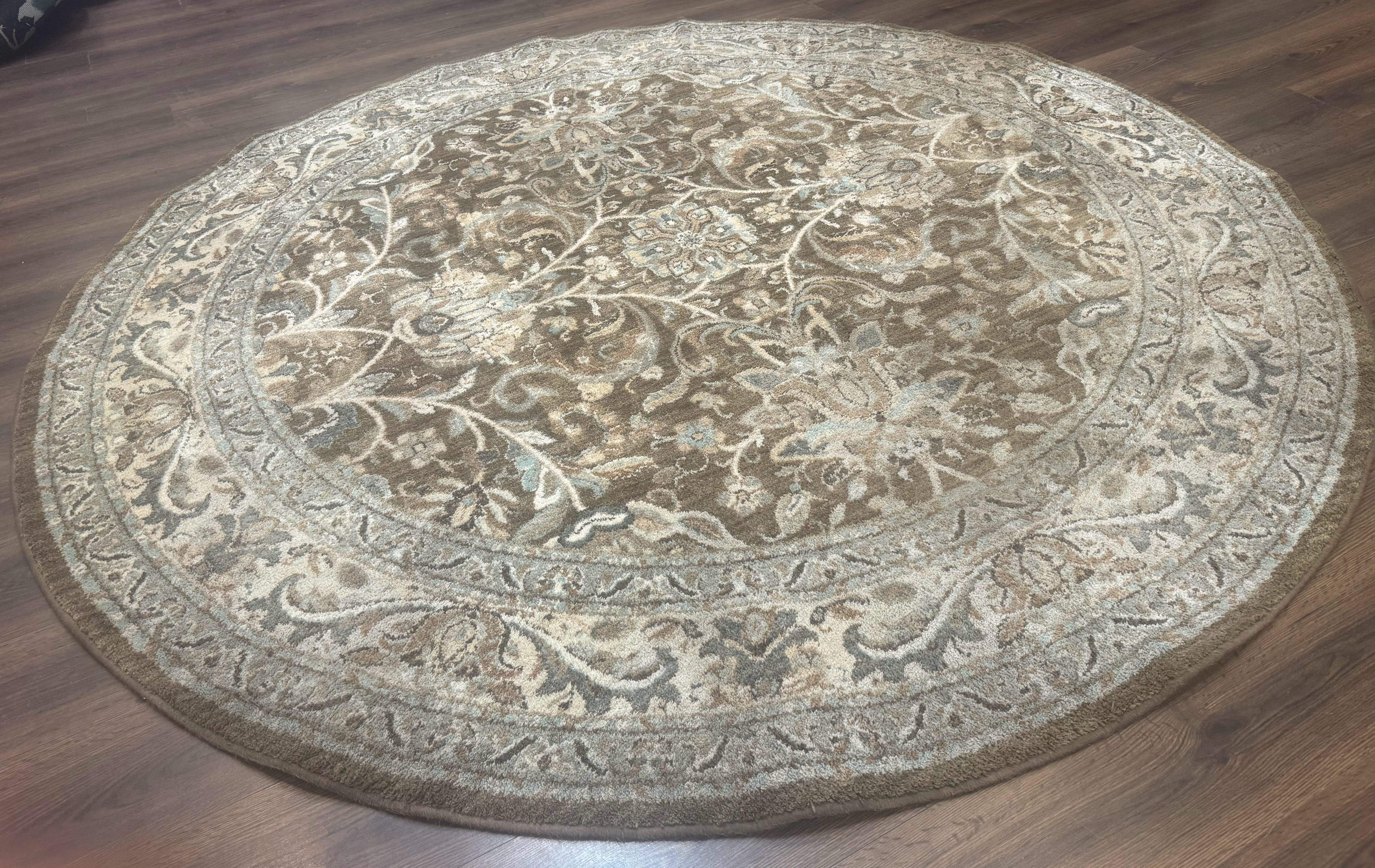 Round Karastan Rug 8x8 ft, Euphoria New Bridge Karastan Rug, Indo Mahal Design - Jewel Rugs