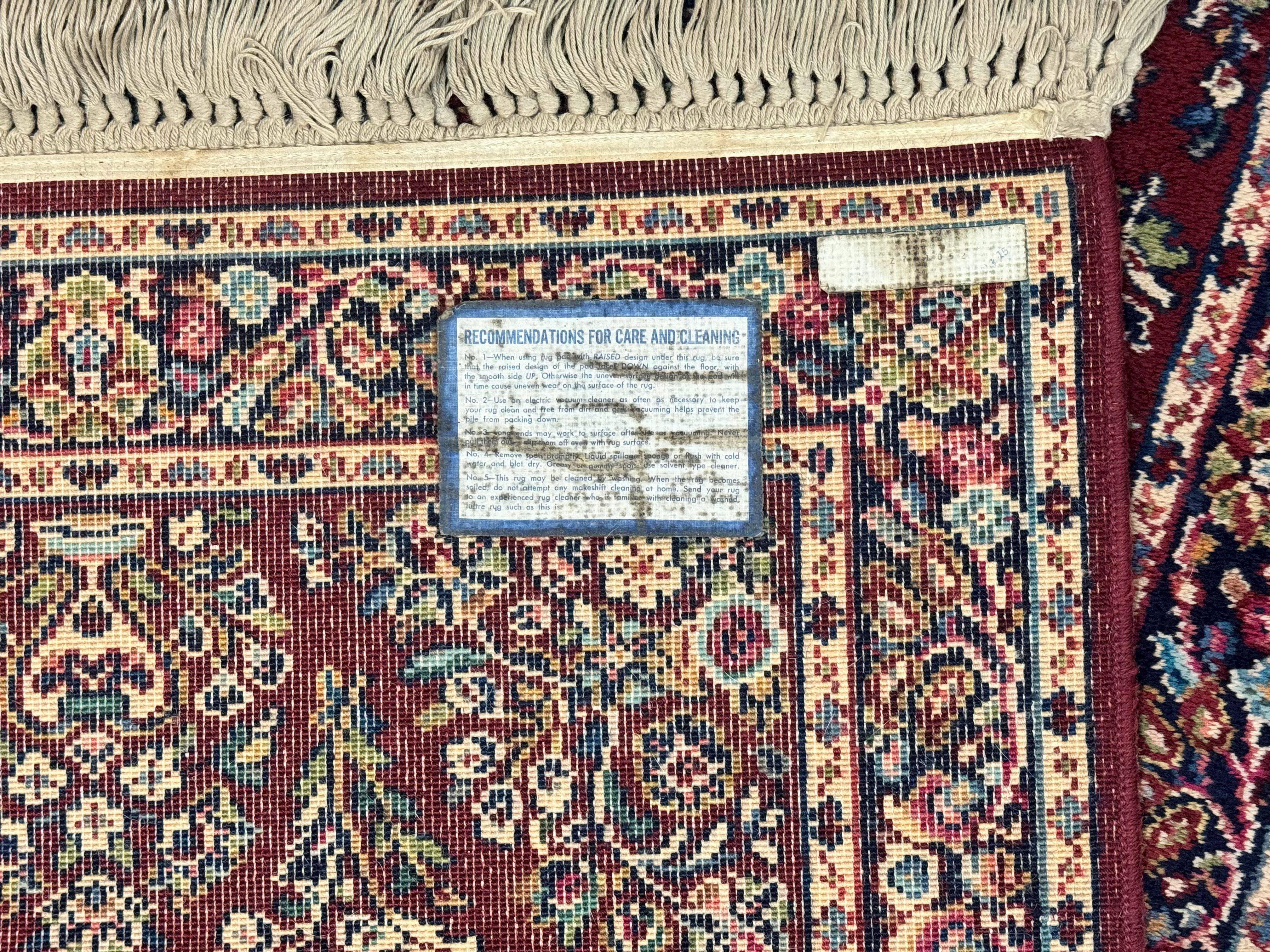 Karastan Runner Rug 3x12 Red Sarouk #785, Original 700 Series, 2.10 x 12 ft Runner, Wool Karastan Runner Rug, Rare - Jewel Rugs