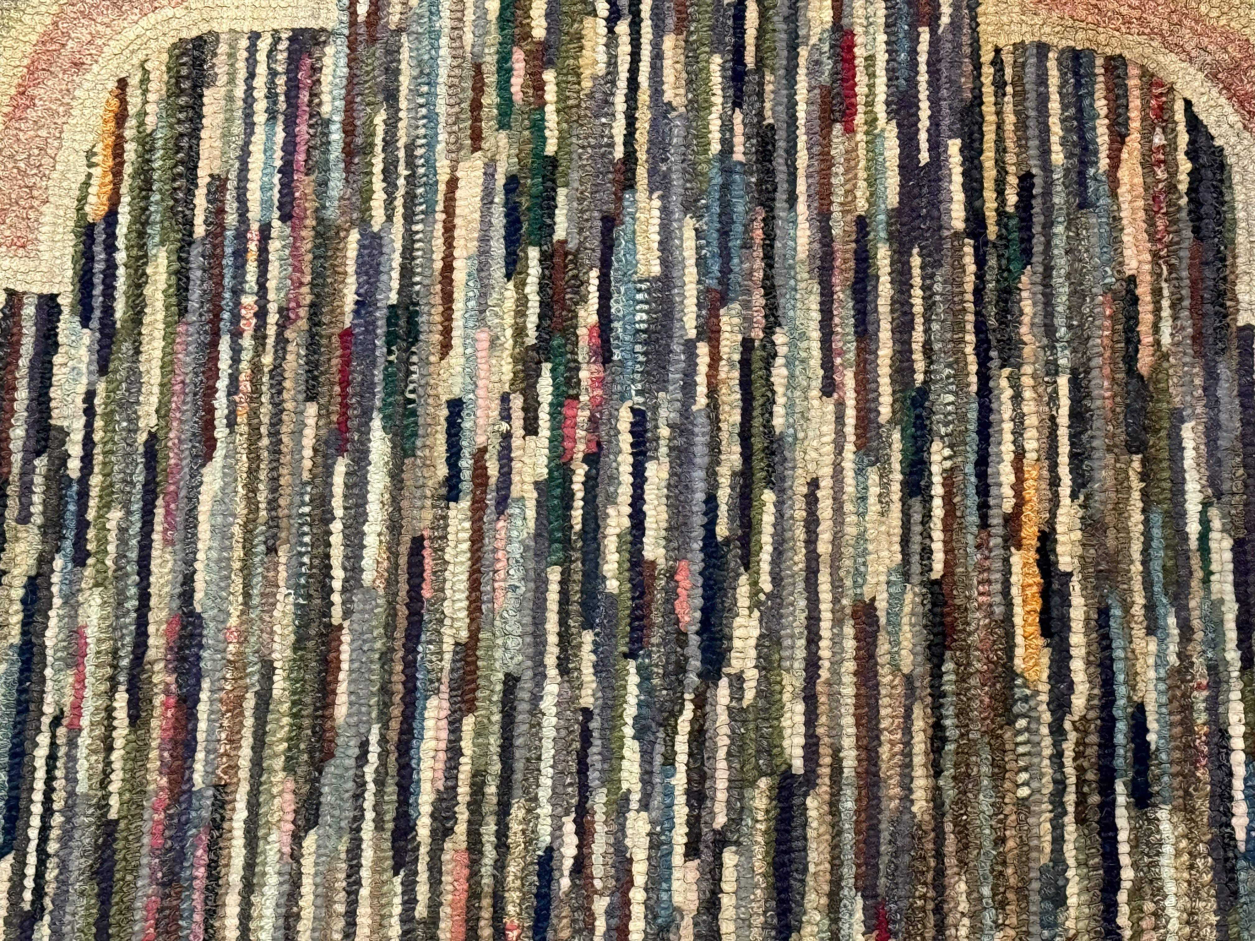 Vintage American Hooked Rug 3x5, Antique Hook Rug - Jewel Rugs