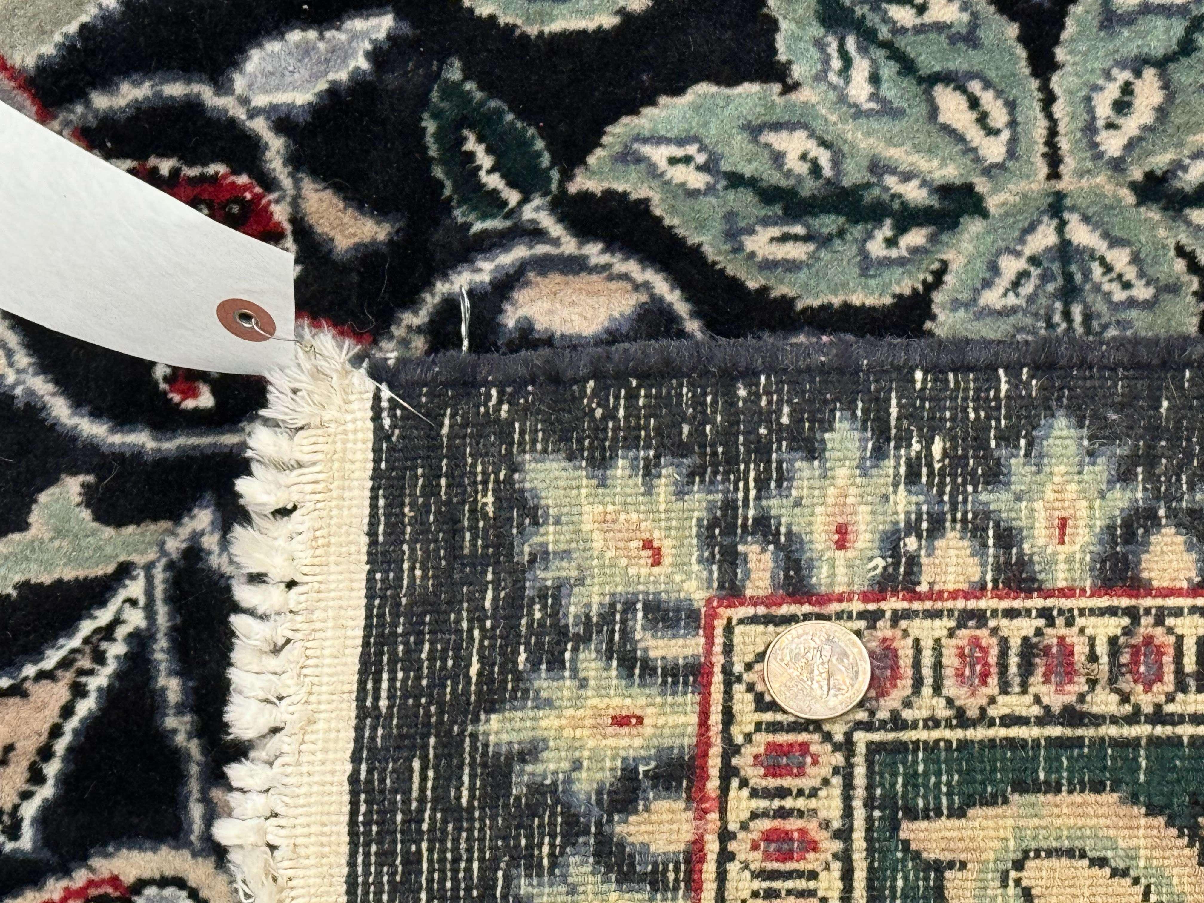 Palace Size Rug 12x17, Pak Persian Wool Carpet, Handmade, Midnight Green, William Morris Allover Pattern - Jewel Rugs