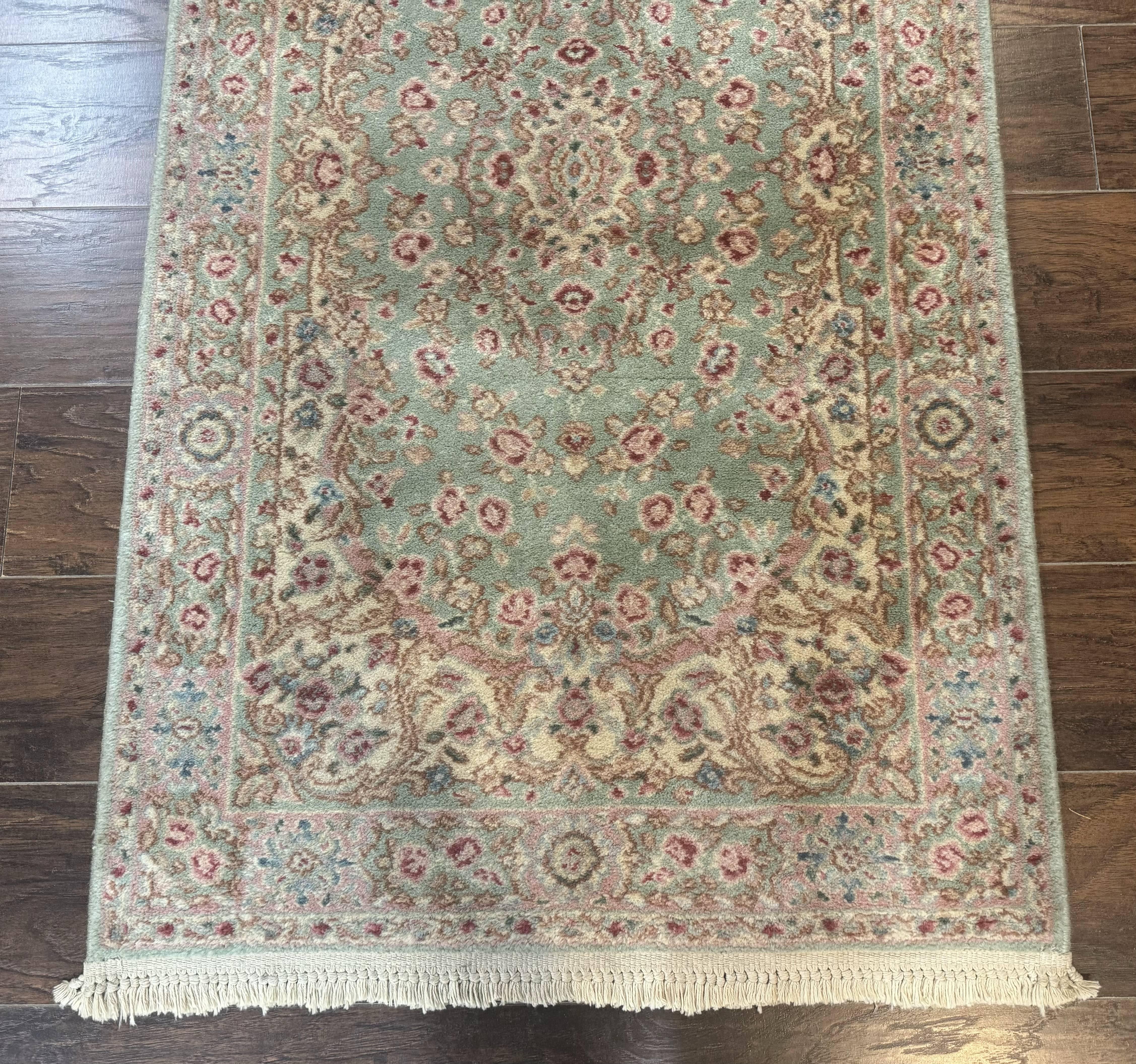 Karastan Rug 3x5 Green Medallion Kirman #712, Original 700 Series, Vintage Discontinued Karastan Area Rug - Jewel Rugs