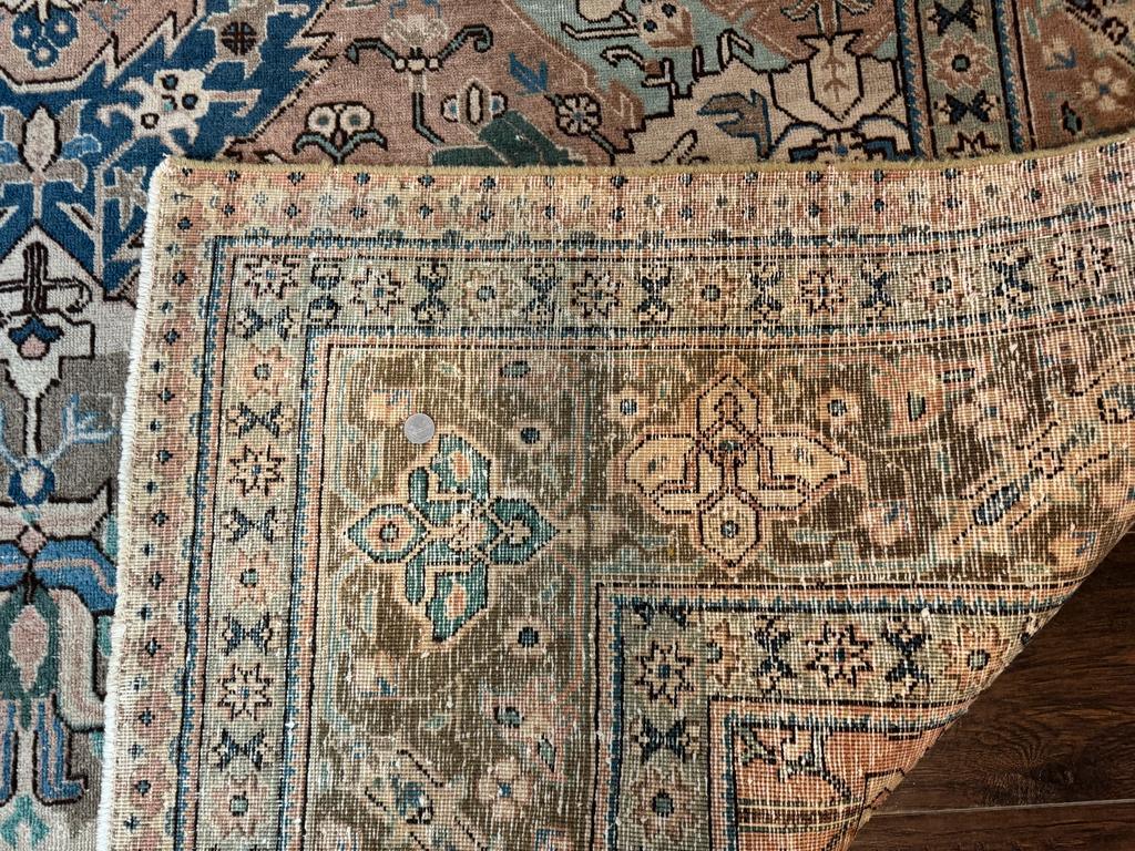 Antique Persian Tabriz Rug 8x11, Unique Colors and Design - Jewel Rugs