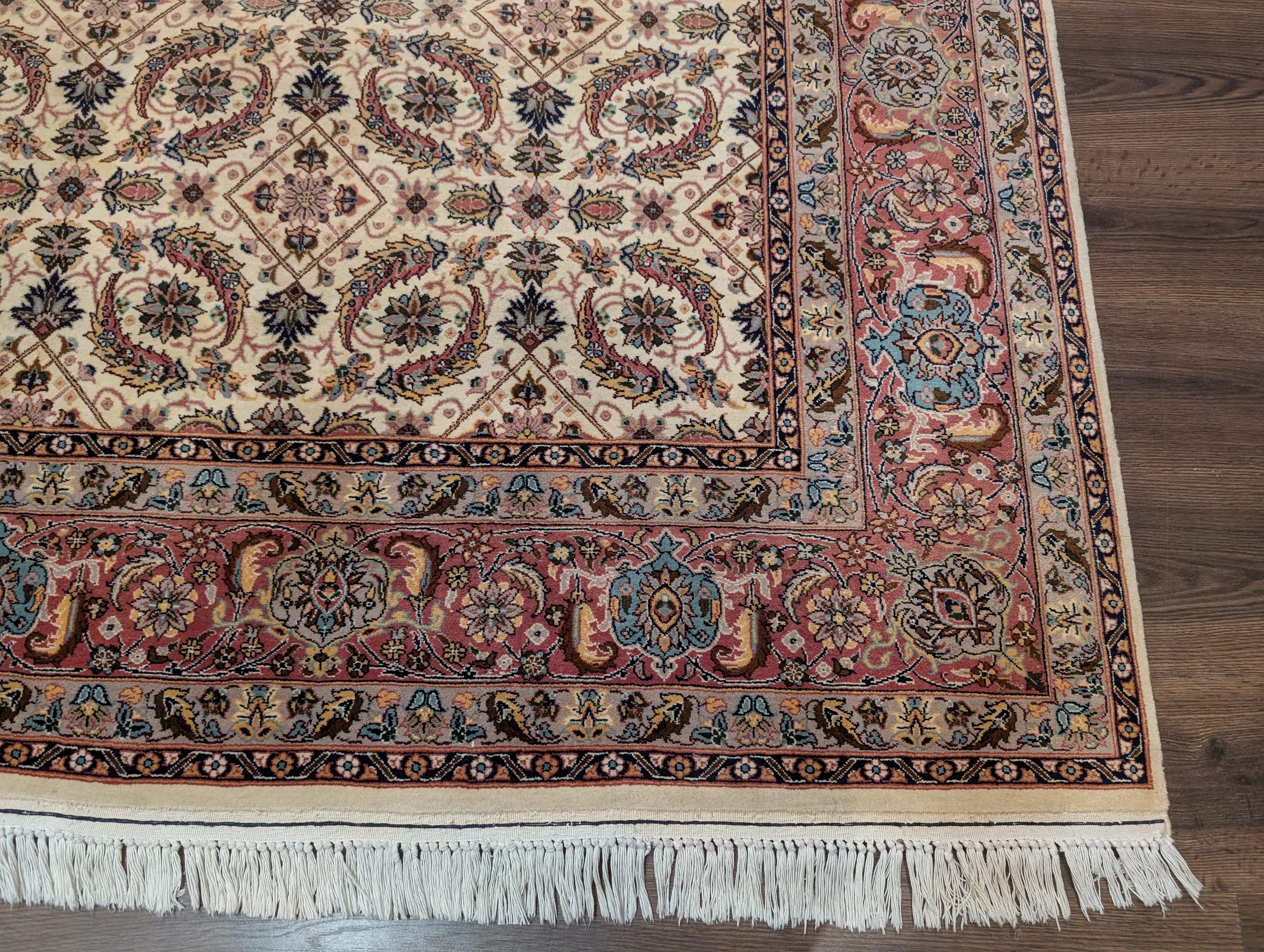 Sino Persian Rug 7x11, Allover Design, Hand-Knotted Wool Carpet - Jewel Rugs