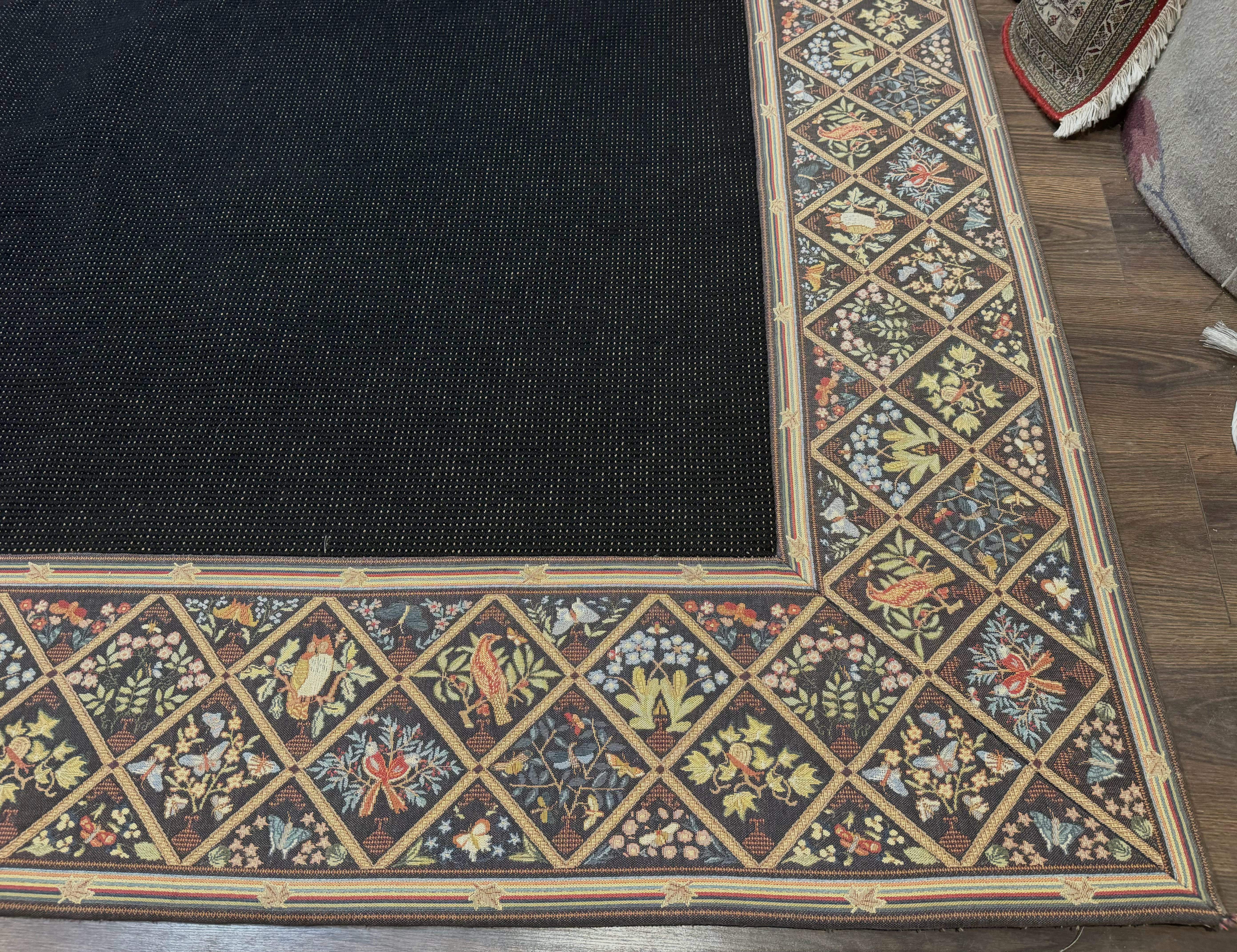 Palace Sized Stark Area Rug 12x19, Black Carpet - Jewel Rugs