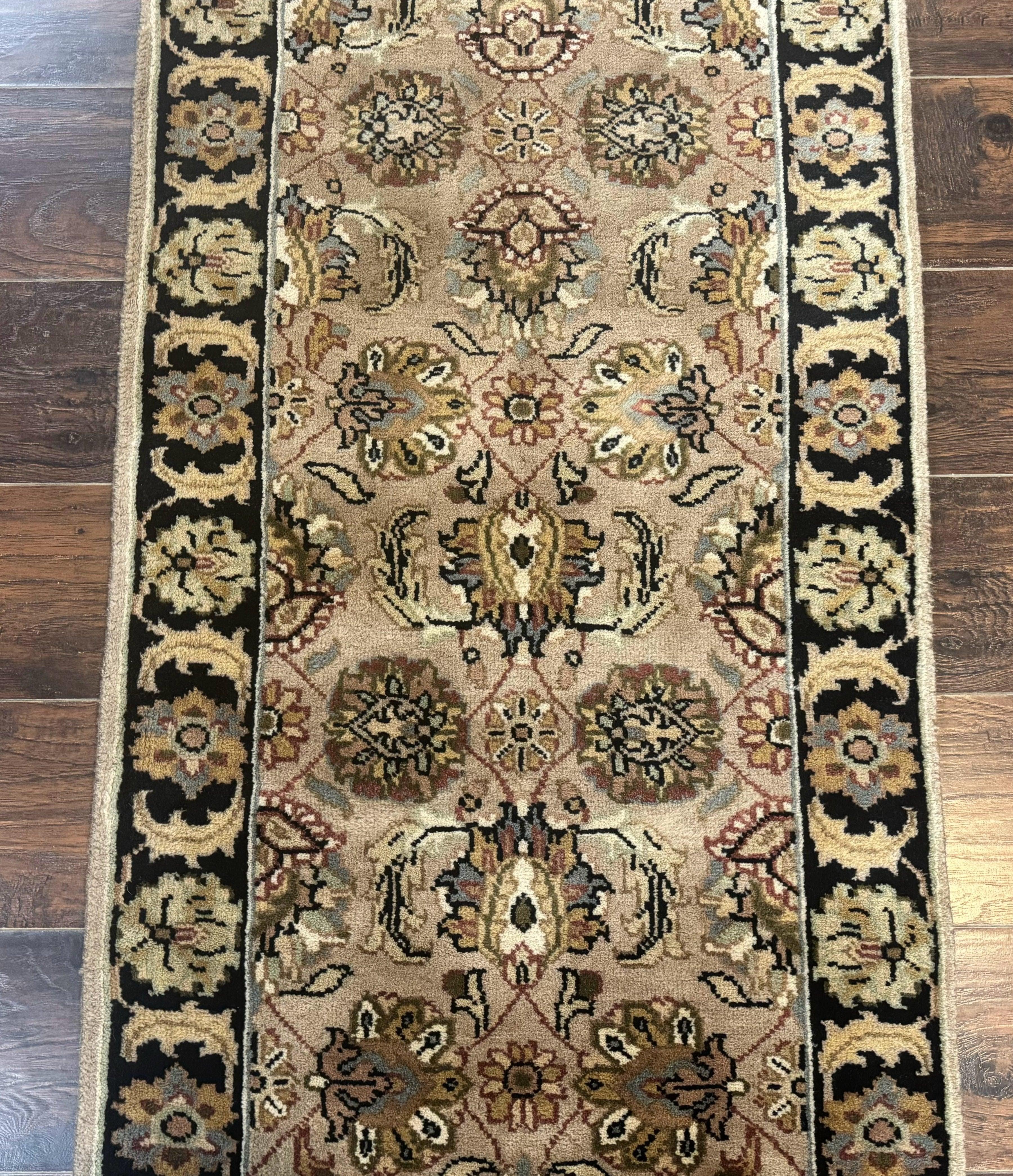 Indo Mahal Runner Rug 2.5 x 12, Traditional Wool Runner for Hallway or Kitchen, Vintage - Jewel Rugs
