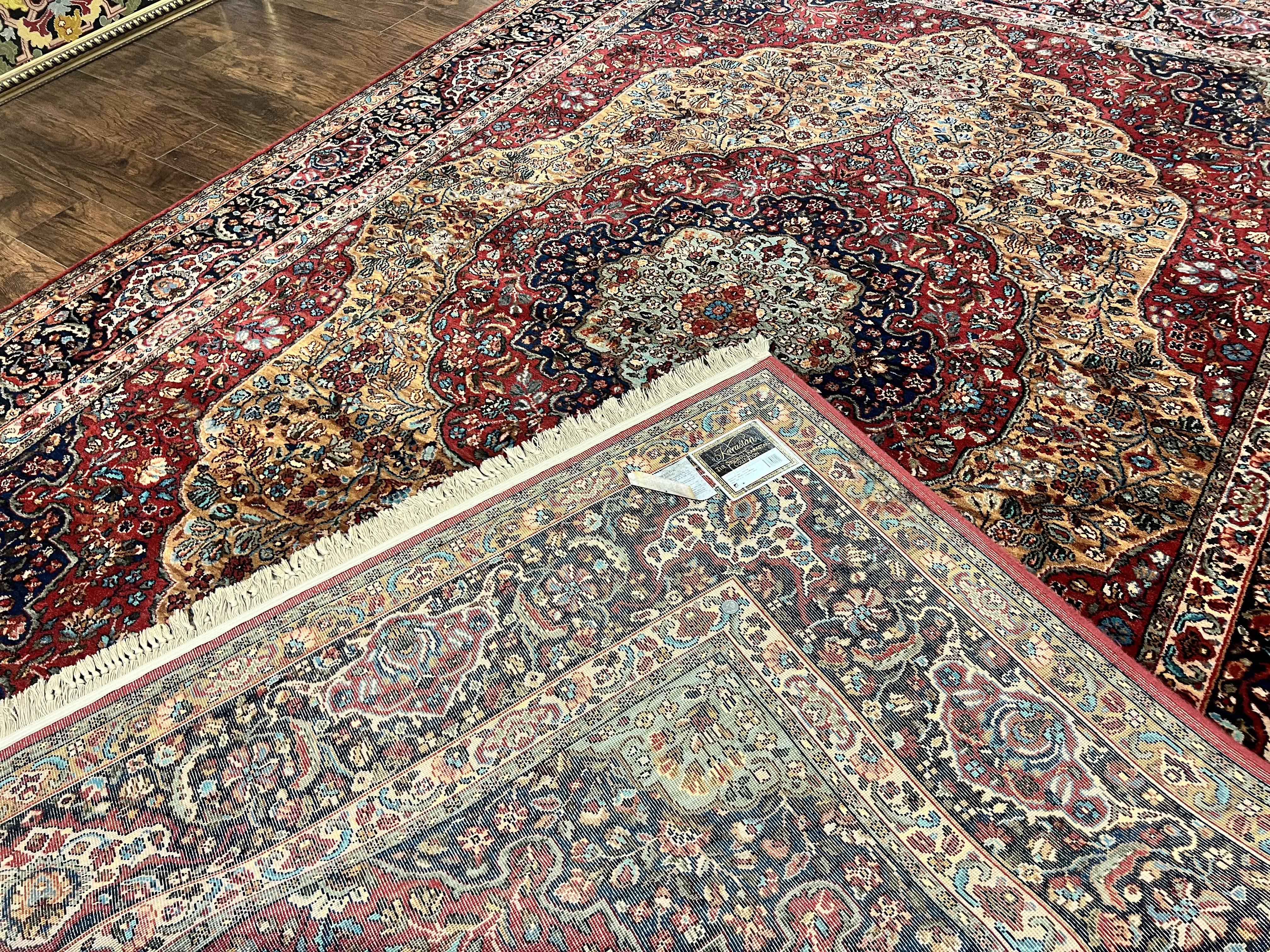 Karastan Rug 8.8 x 12 Medallion Kirman #700/718, Original Karastan Collection 700 Series, Discontinued Karastan Carpet Vintage Wool Karastan - Jewel Rugs