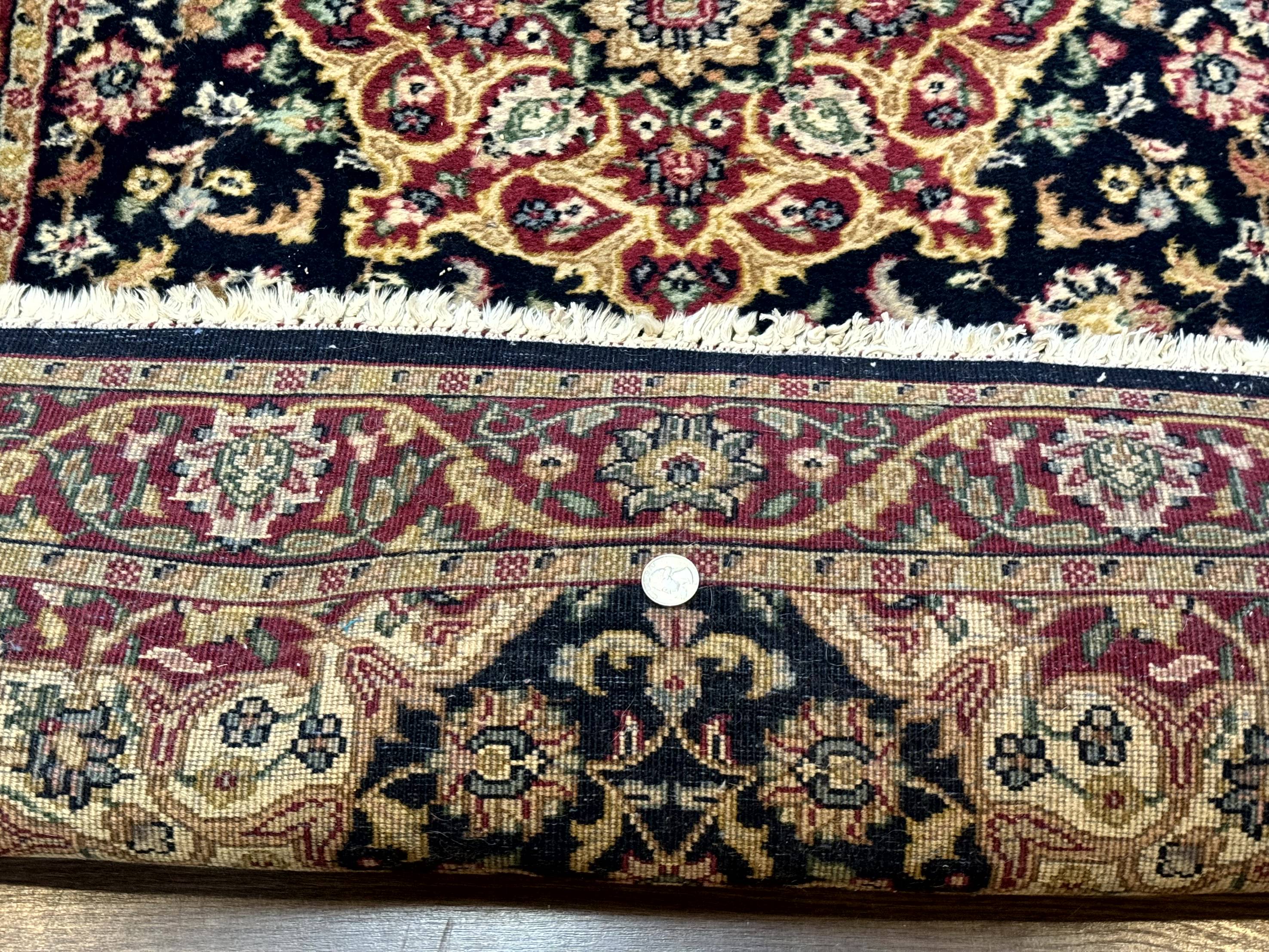 Pak Persian Sarouk Rug 3x5, Navy Blue and Red - Jewel Rugs