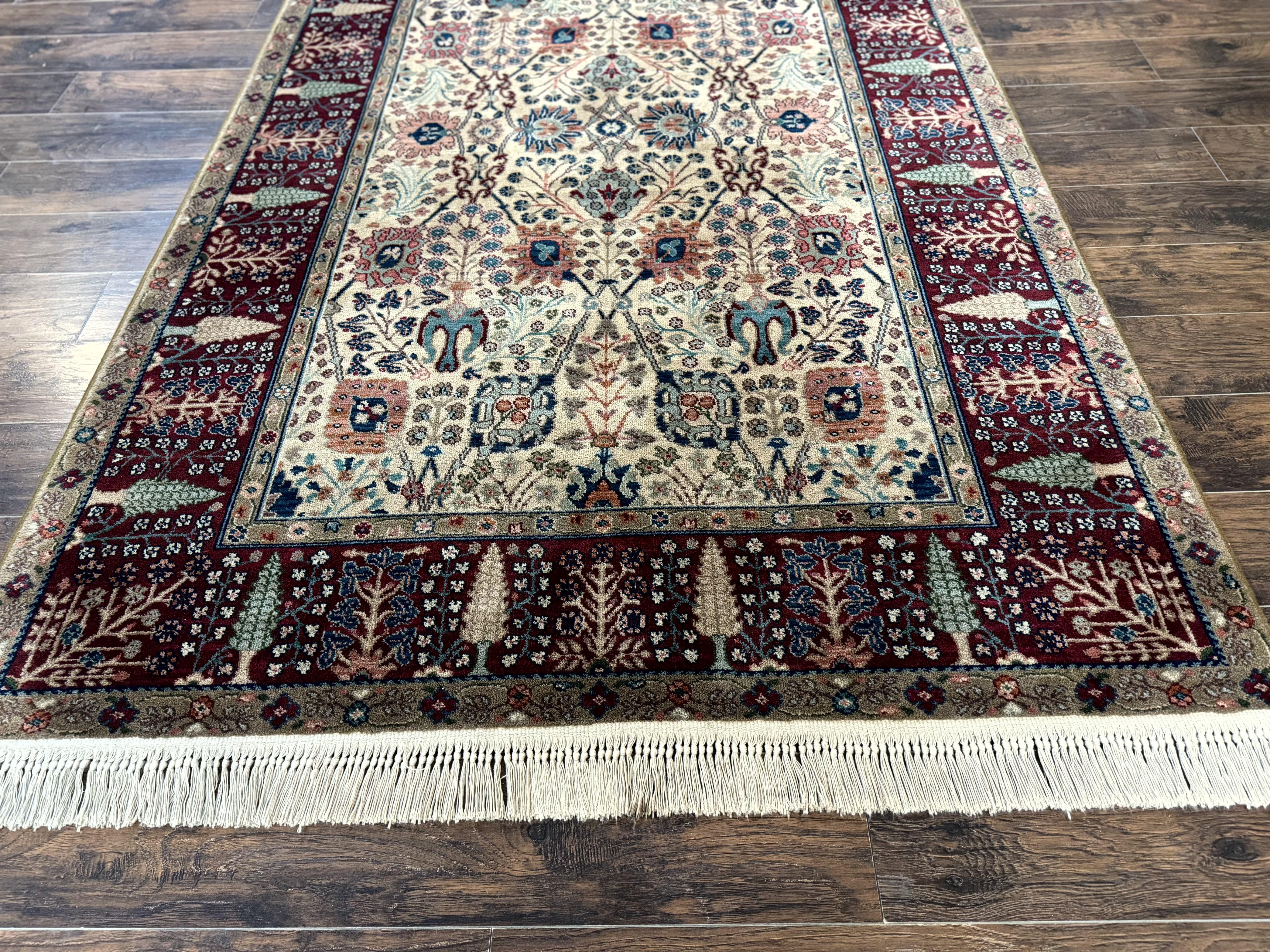 Karastan Rug 5.9 x 9 Samovar Teawash #900-901 Persian Vase Pattern, Wool Karastan Carpet, Traditional Area Rug, Allover Pattern Vintage Rug - Jewel Rugs