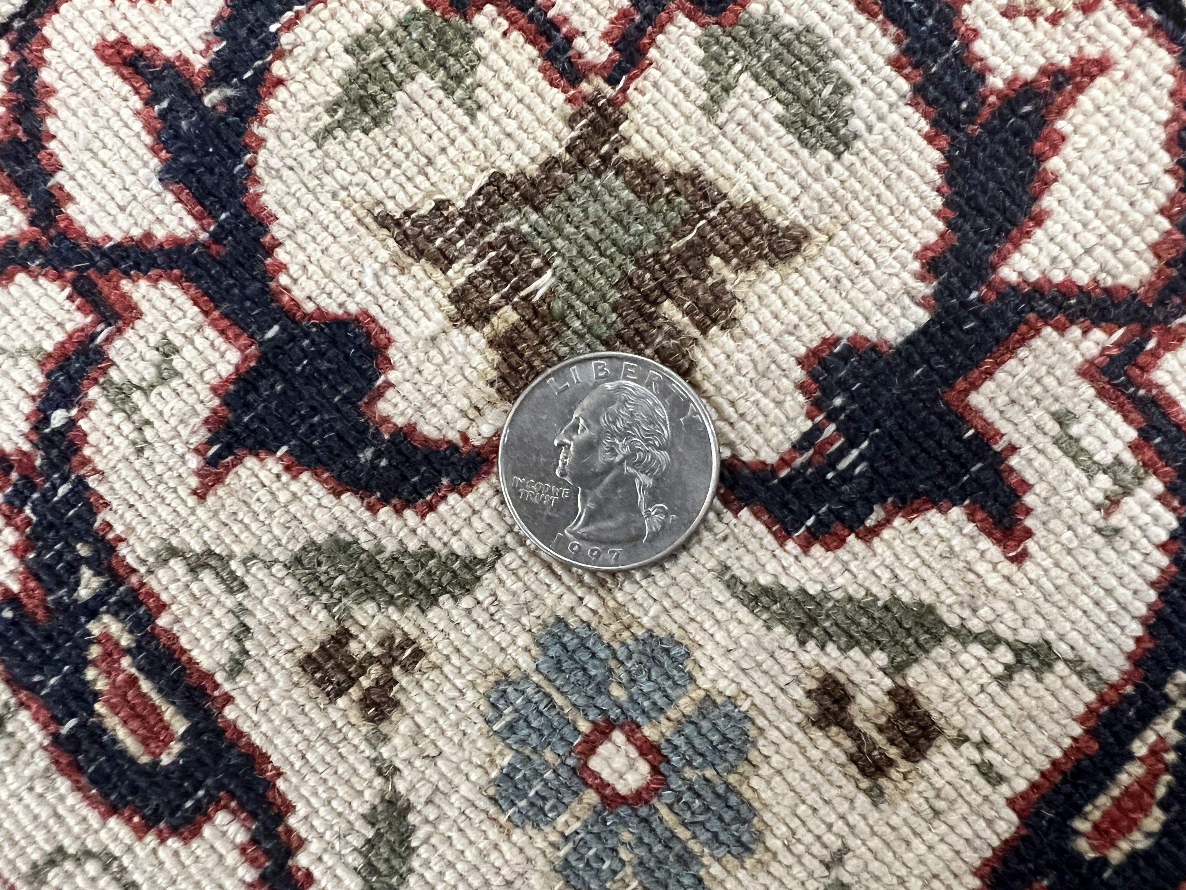 Red Persian Qum Rug 5 x 7.6, Hand Knotted Vintage Wool Fine Carpet 270 KPSI, Floral Allover - Jewel Rugs