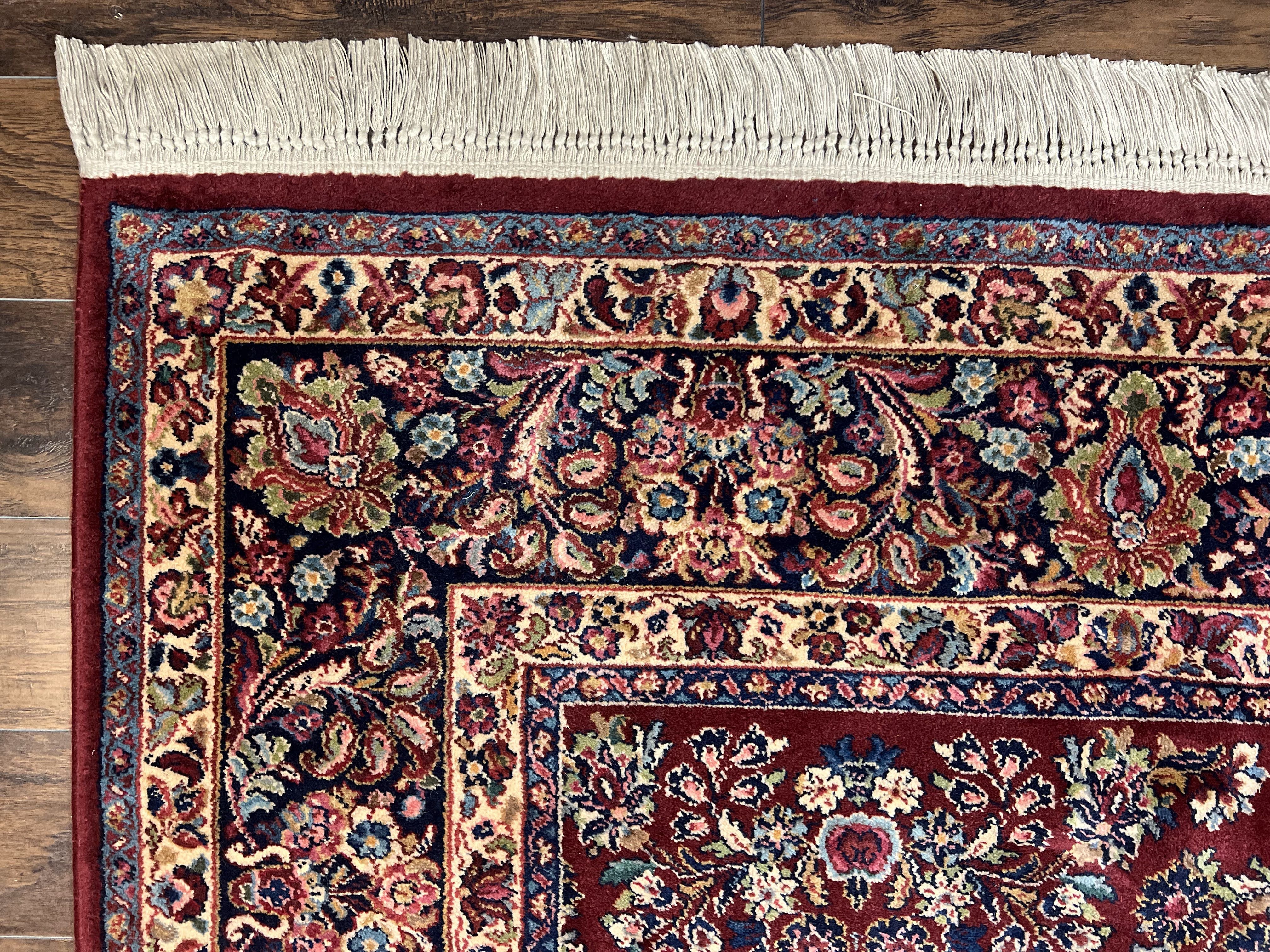Karastan Rug Sarouk #785, Large Wool Pile Karastan Carpet 10x14 ft, Original Collection 700 Series, Discontinued Vintage Karastan Rug, Red - Jewel Rugs