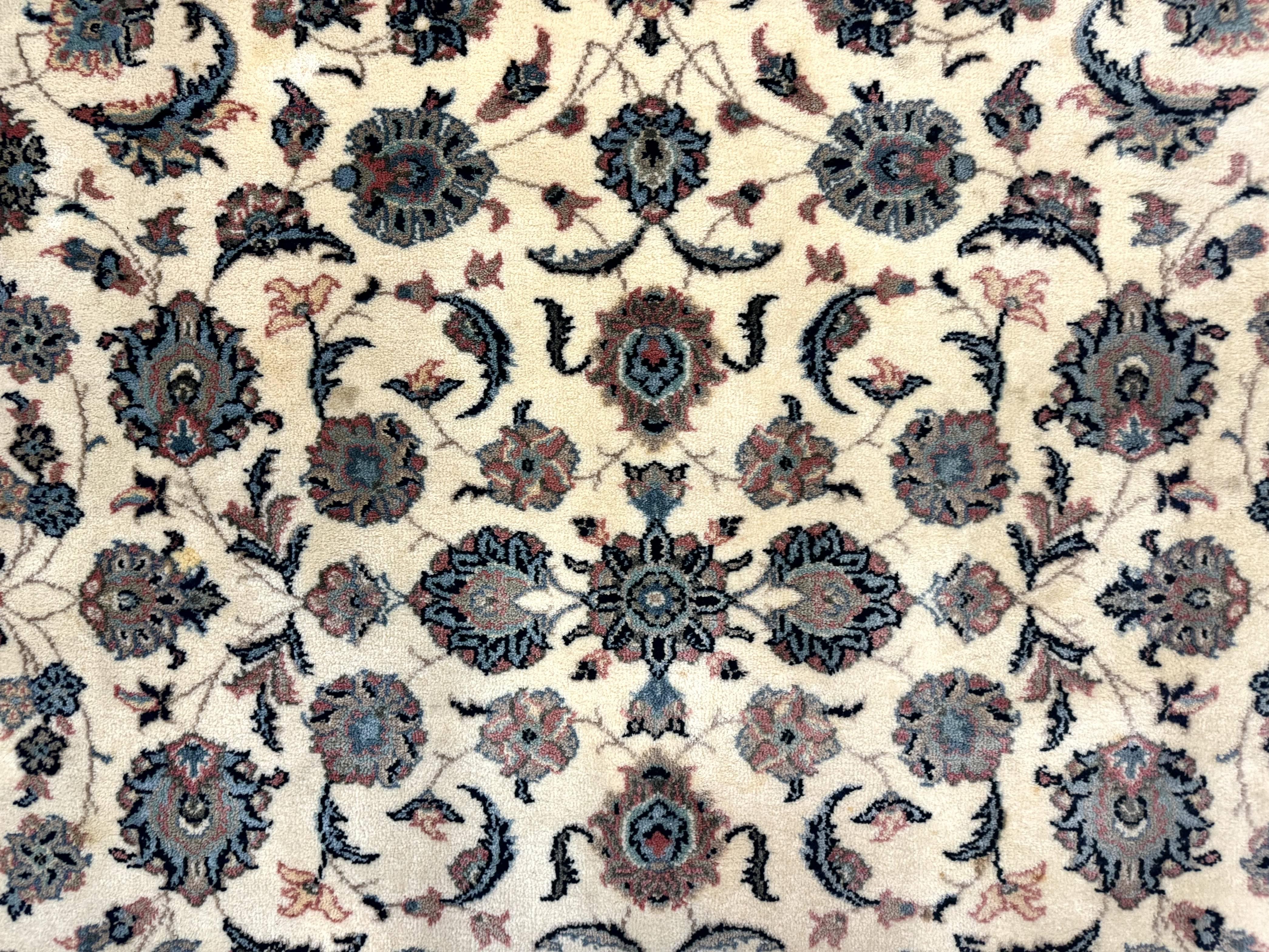 Karastan Rug 8.8 x 12, Ivory Rose Ka'shan #768, Wool Pile Karastan Carpet, Original 700 Series, Rare, Discontinued, Vintage - Jewel Rugs