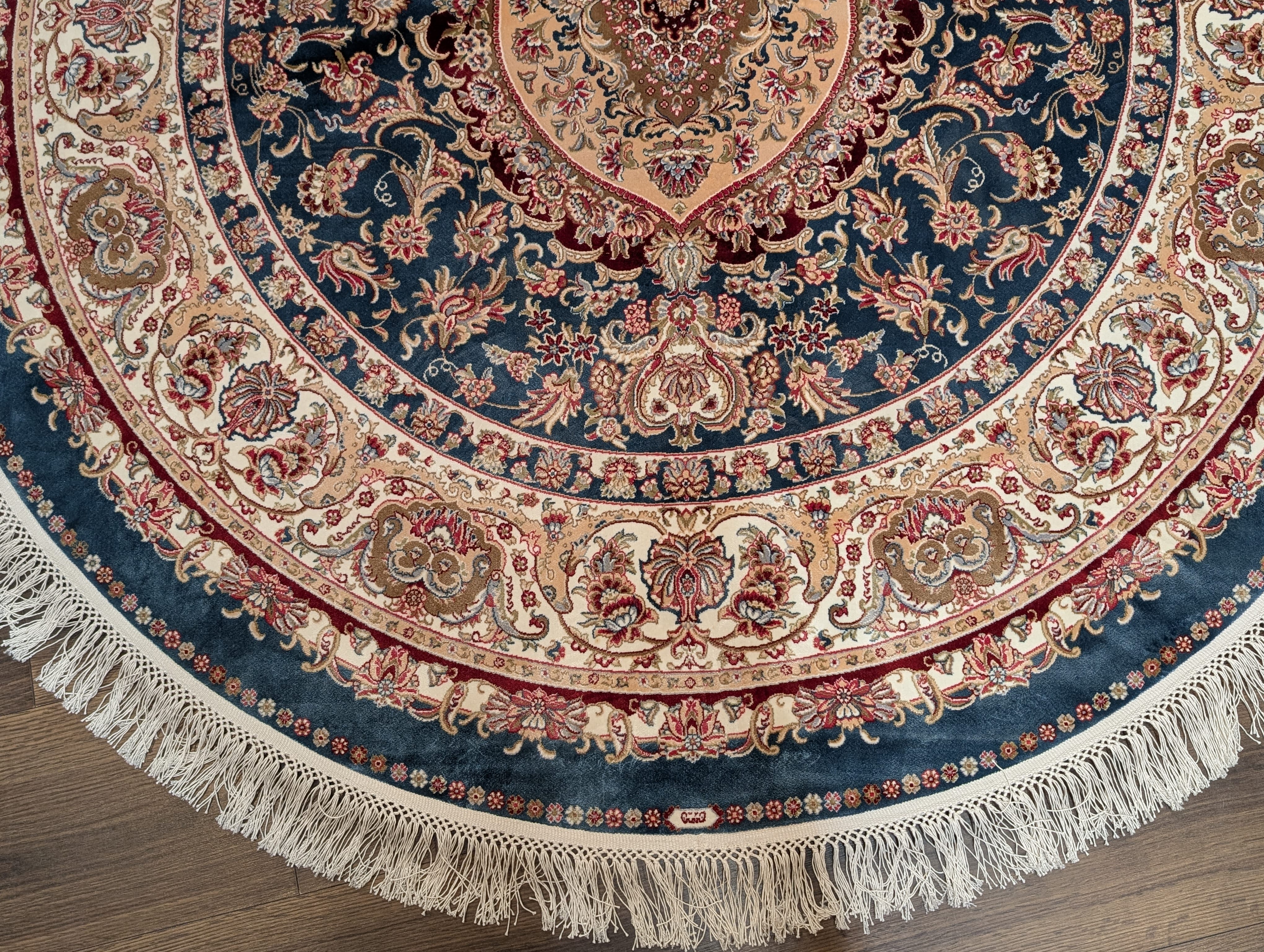 Round Silk Rug 5x5, Silk Oriental Carpet, New, Turkish Silk Rug, Bamboo Silk - Jewel Rugs