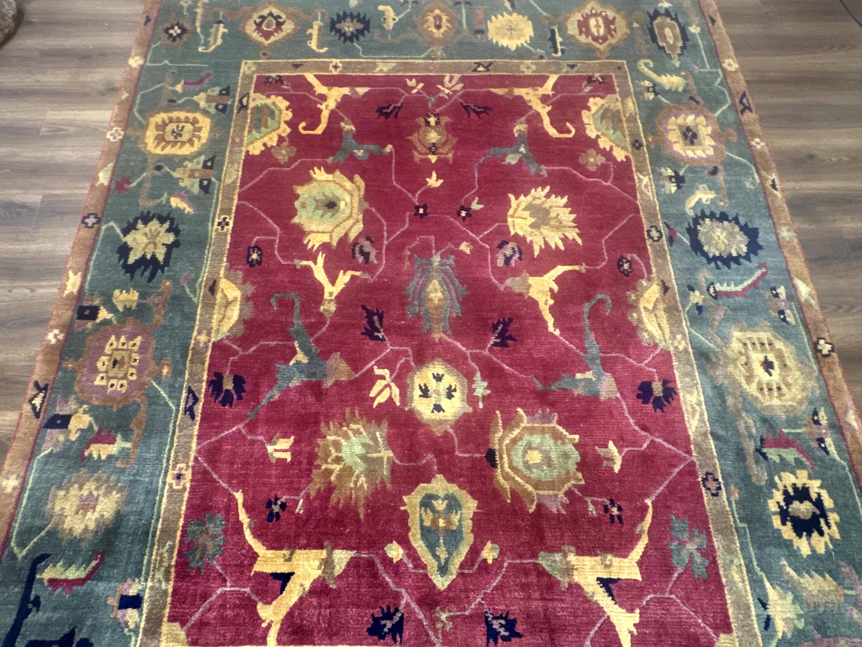 Tufenkian Rug 8x10, Tibetan Room Sized Carpet, Soft Thick Wool Pile - Jewel Rugs