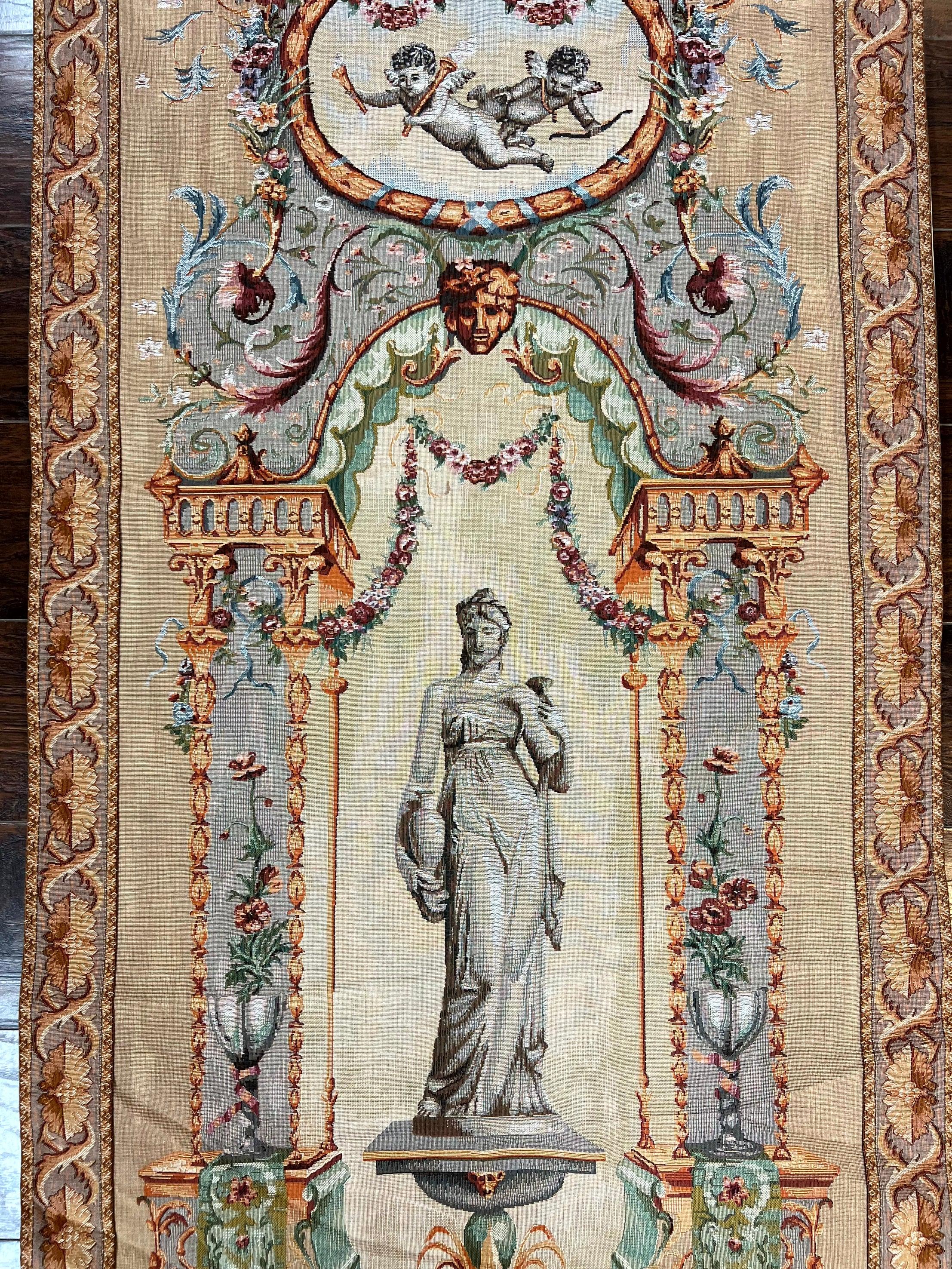 Tapestry of Greek/Roman Statue, Wall Hanging, Vintage, Vertical Tapestry - Jewel Rugs