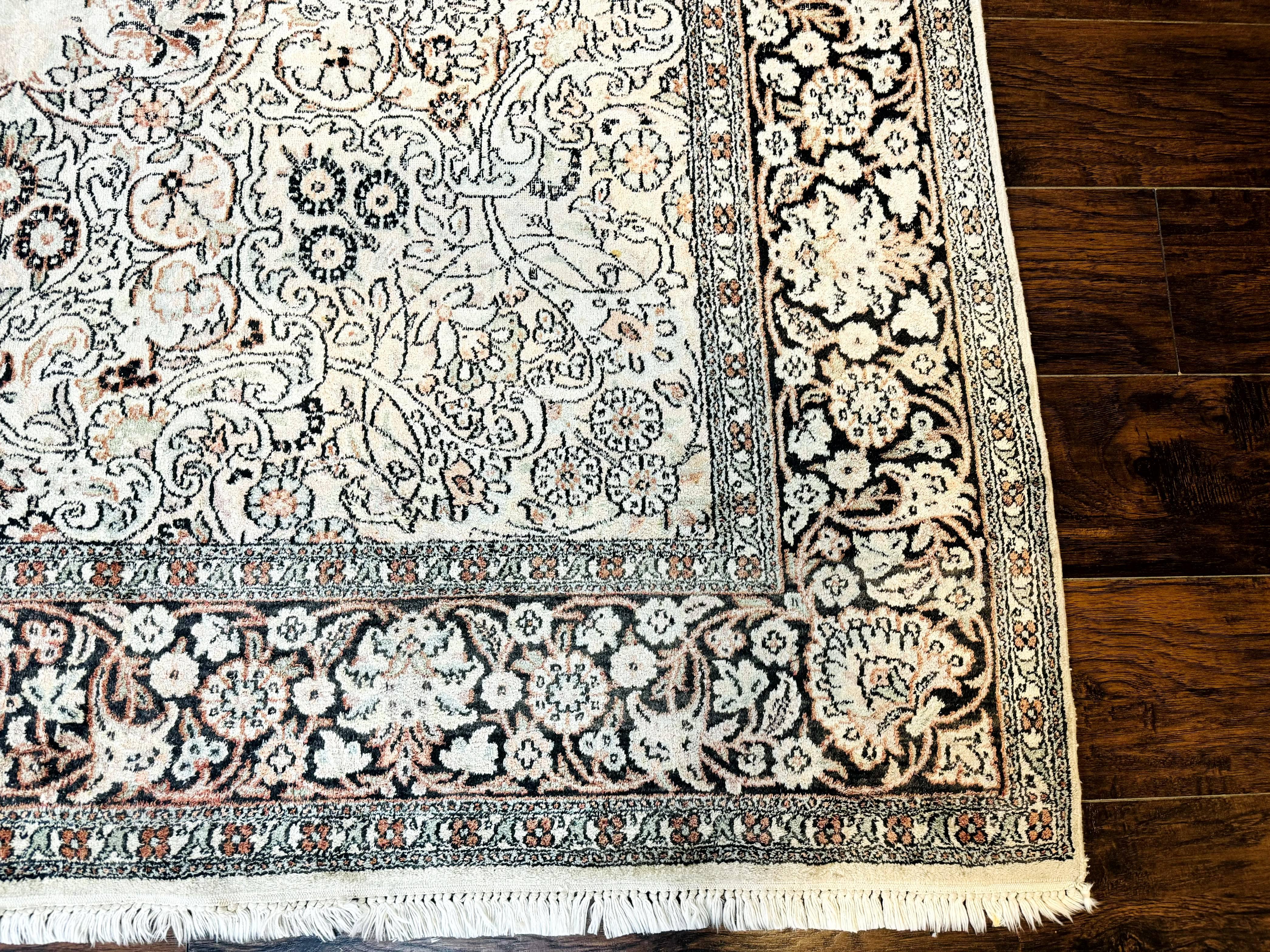Silk Indian Kashmiri Rug 6x9 - Jewel Rugs