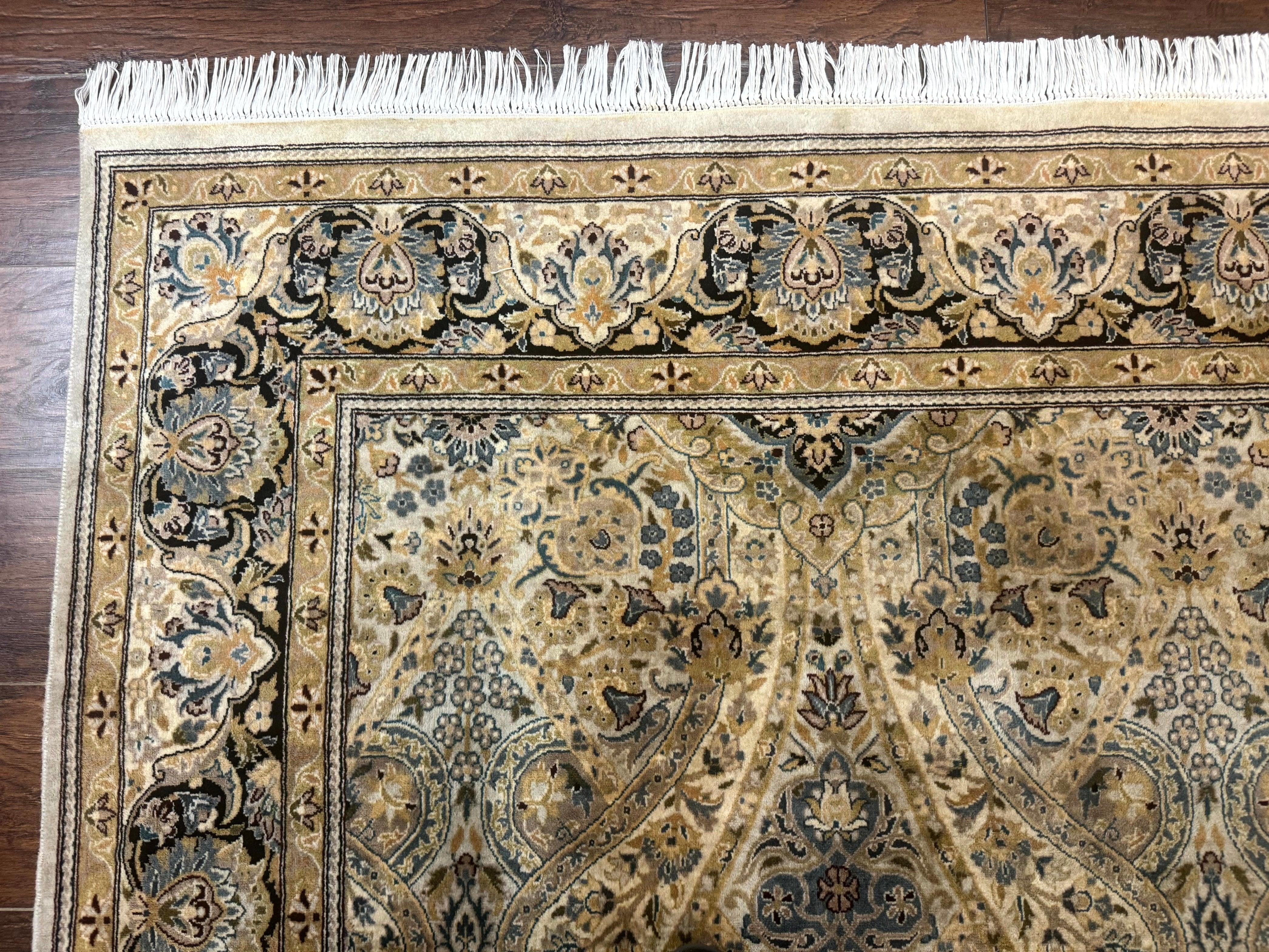 Wool Pak Persian Rug 5x7, Floral, Cream Color, Fine 290 KPSI - Jewel Rugs