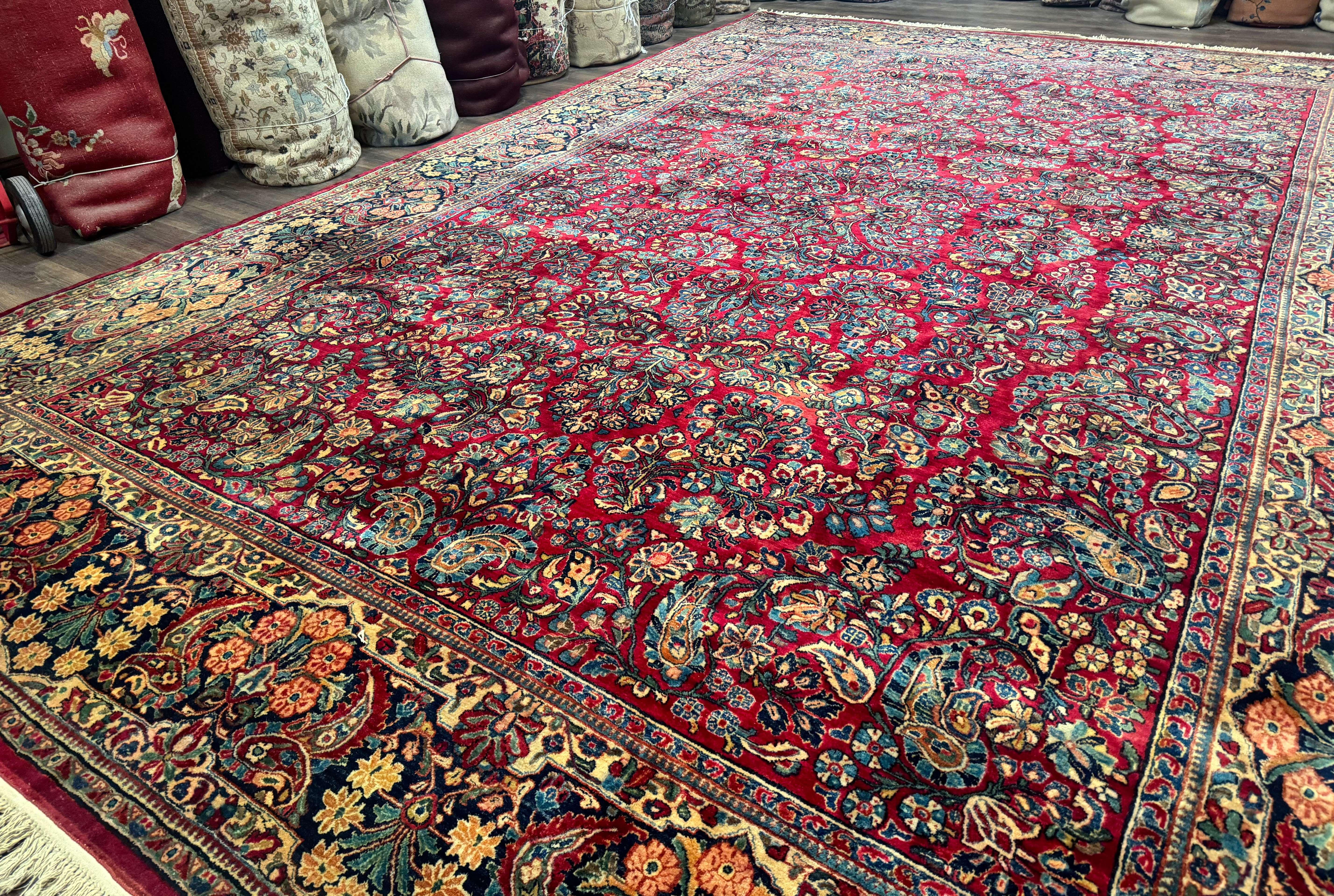 Palace Size Antique Persian Sarouk Rug 12x18 - Jewel Rugs