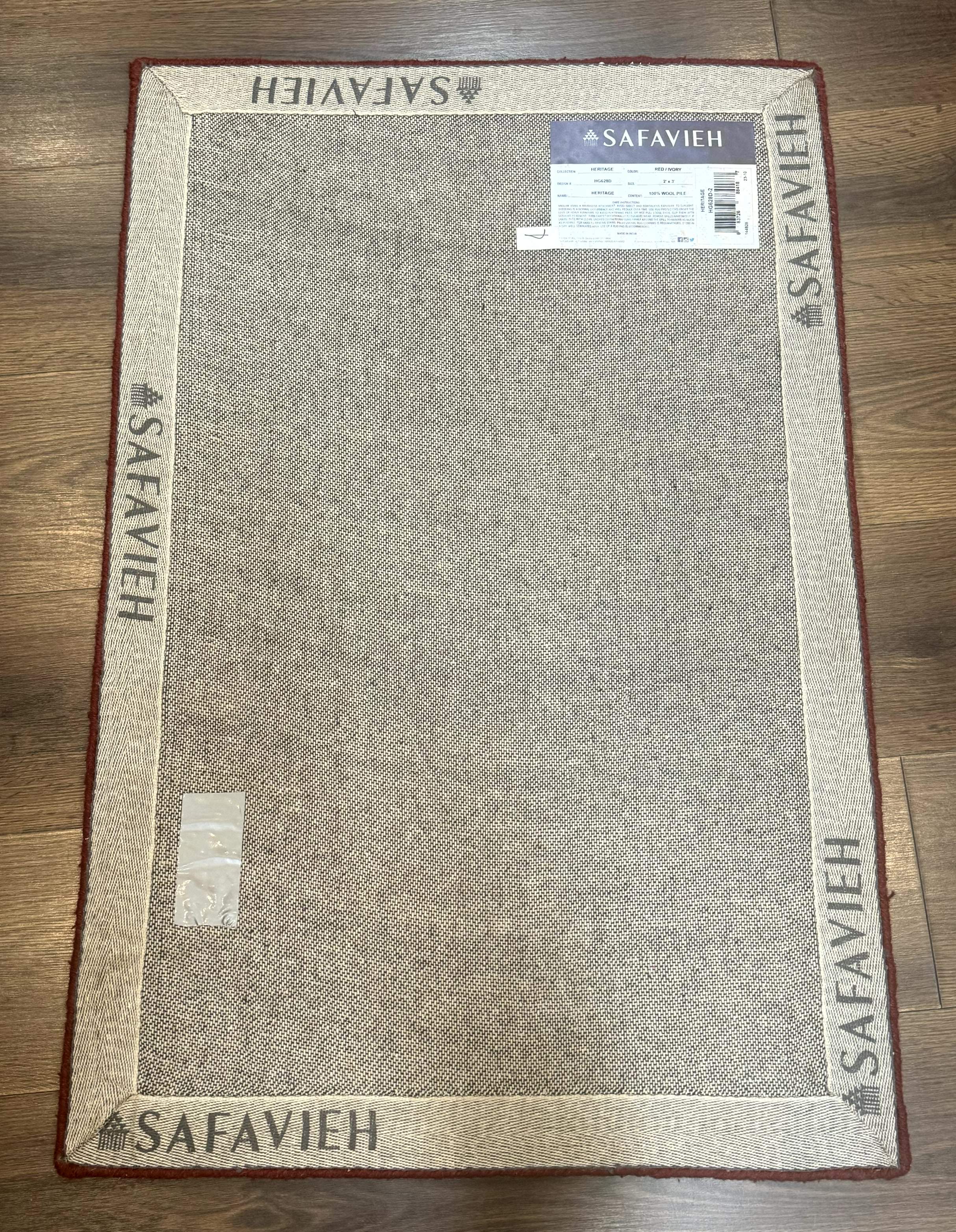 Small Floral Wool Rug 2x3, Safavieh Heritage Collection, Dark Red & Cream - Jewel Rugs