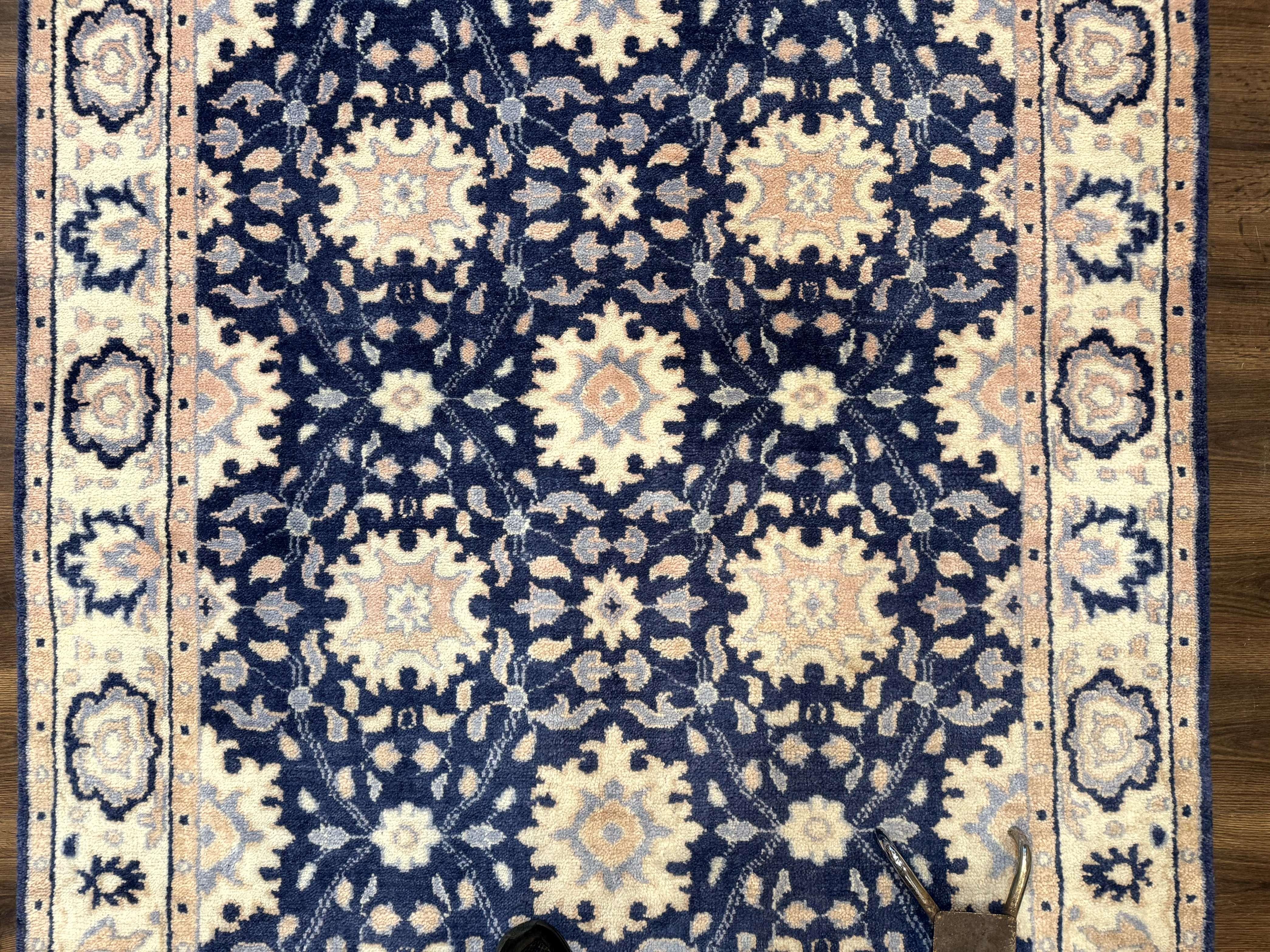 Blue and Beige Indian Rug, Indo Persian Carpet - Jewel Rugs