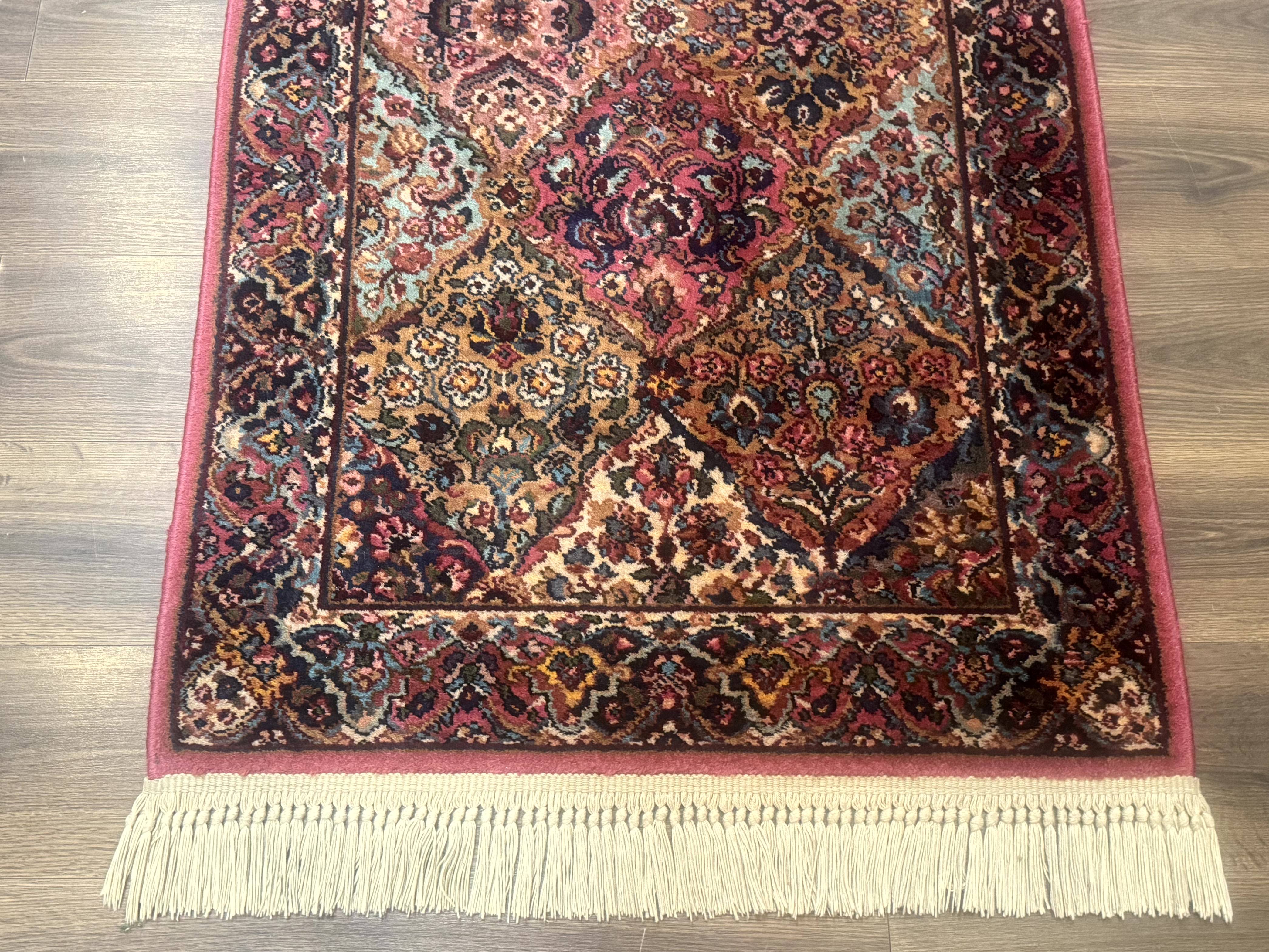 Karastan Rug 3x5 Multicolor Panel Kirman #717, Original 700 Series, Wool Pile, Discontinued - Jewel Rugs
