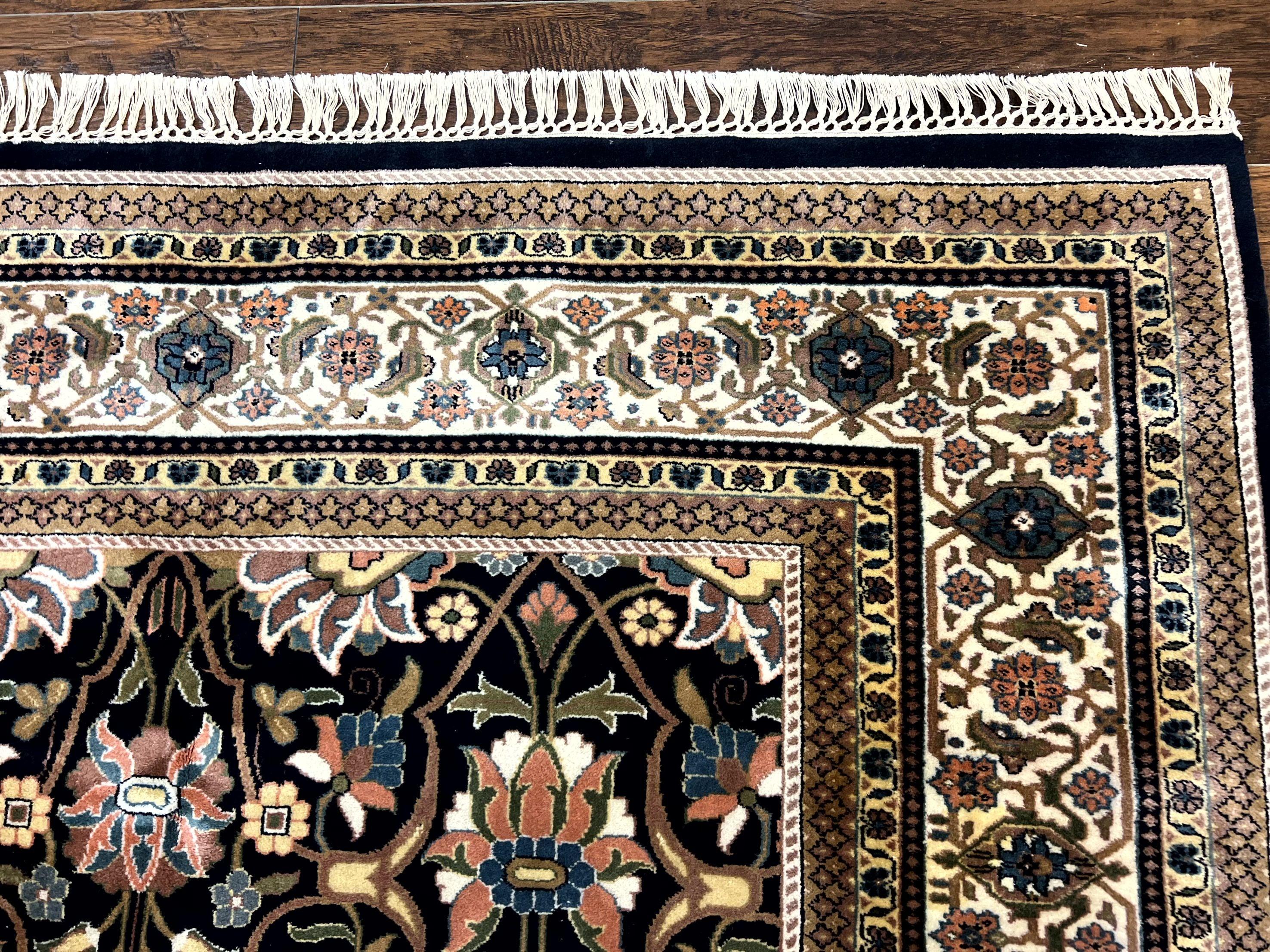 Indo Persian Bidjar Rug 6x10, Vintage Handmade Wool Carpet, Allover Pattern - Jewel Rugs