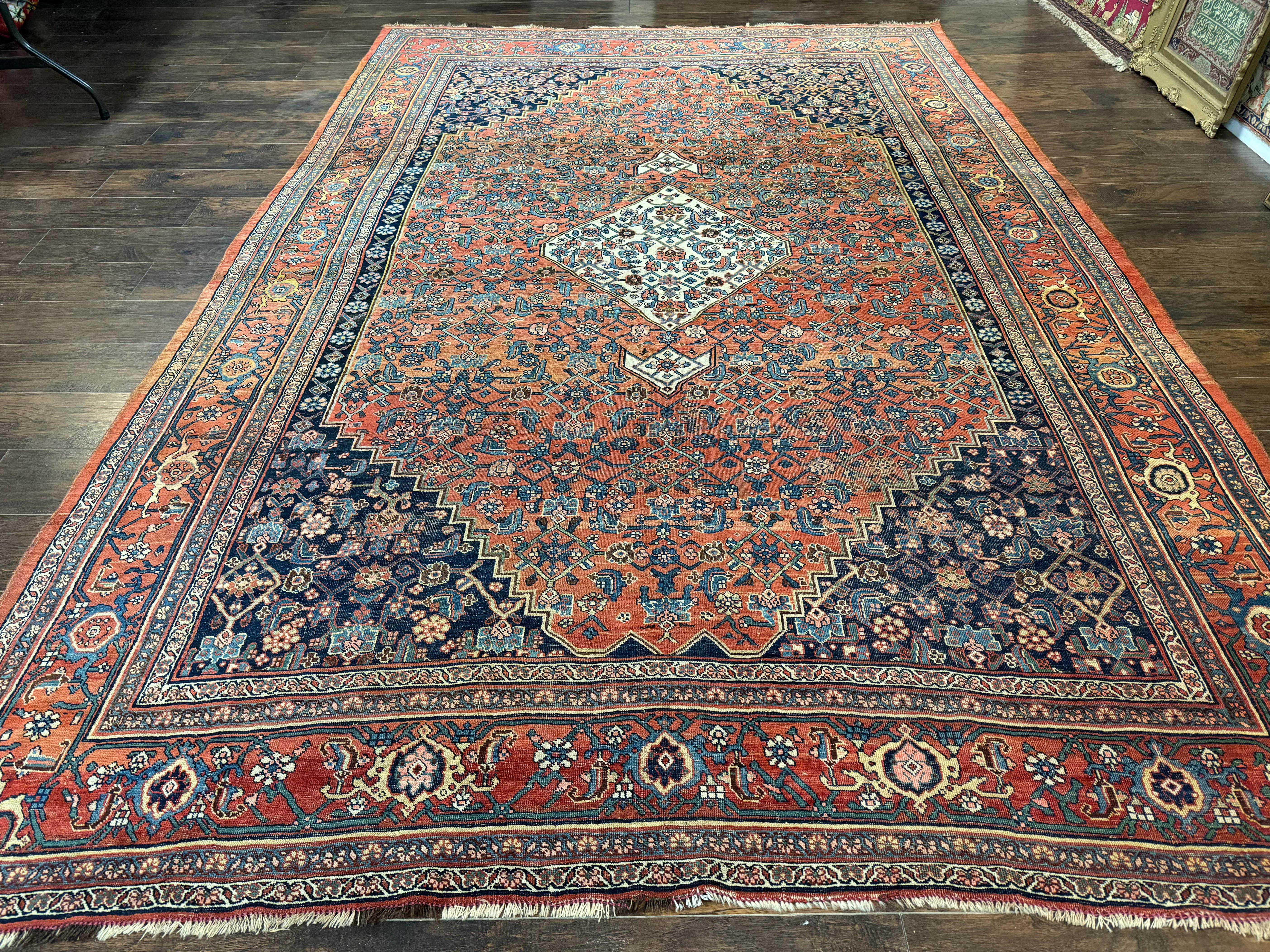 Antique Persian Bidjar Rug 8x12, Rare Persian Carpet - Jewel Rugs
