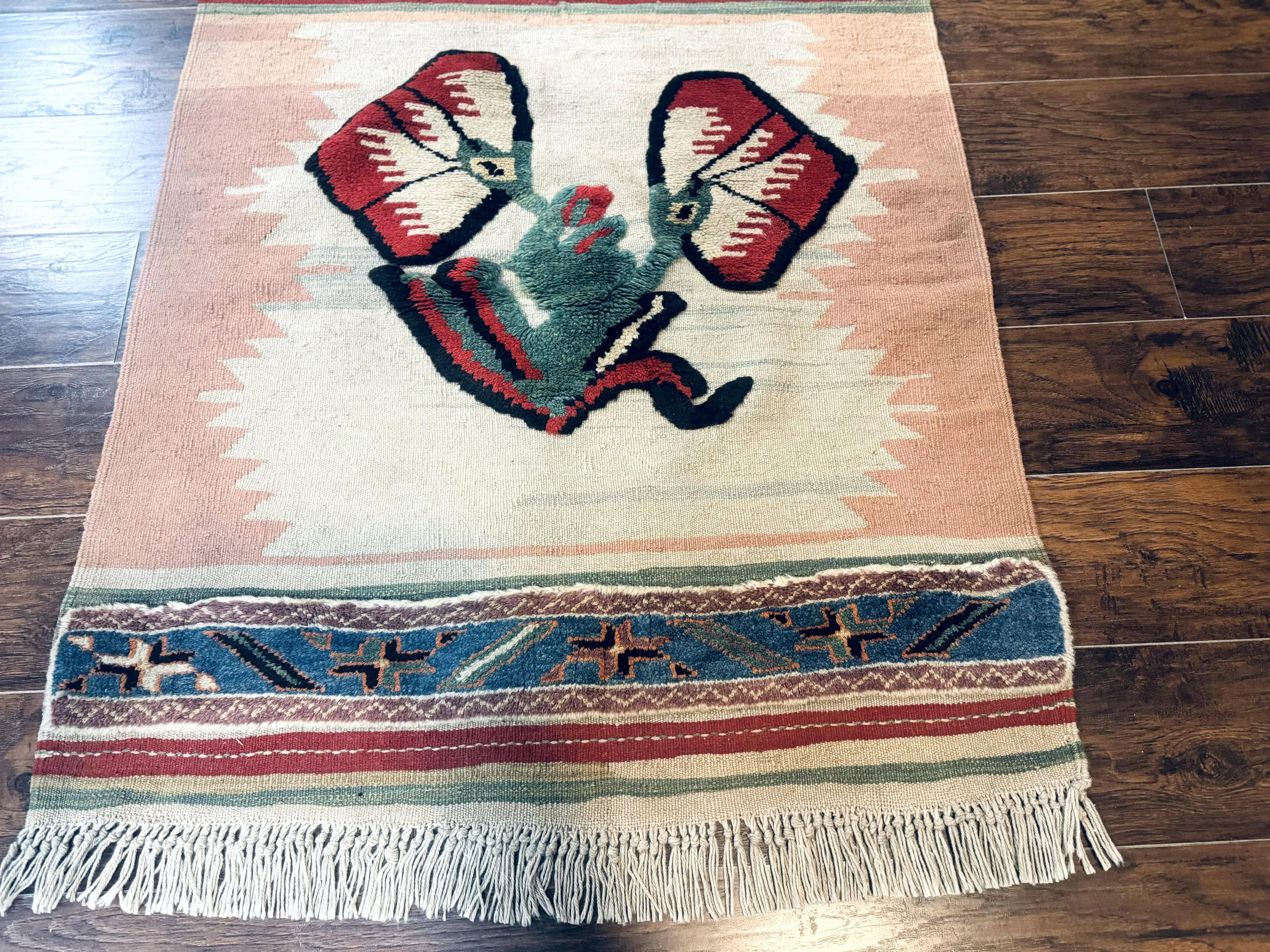 Turkish Kilim Rug 2.5 x 4.7, Flatweave Bohemian Blanket Rug, Wall Hanging Tapestry Rug - Jewel Rugs