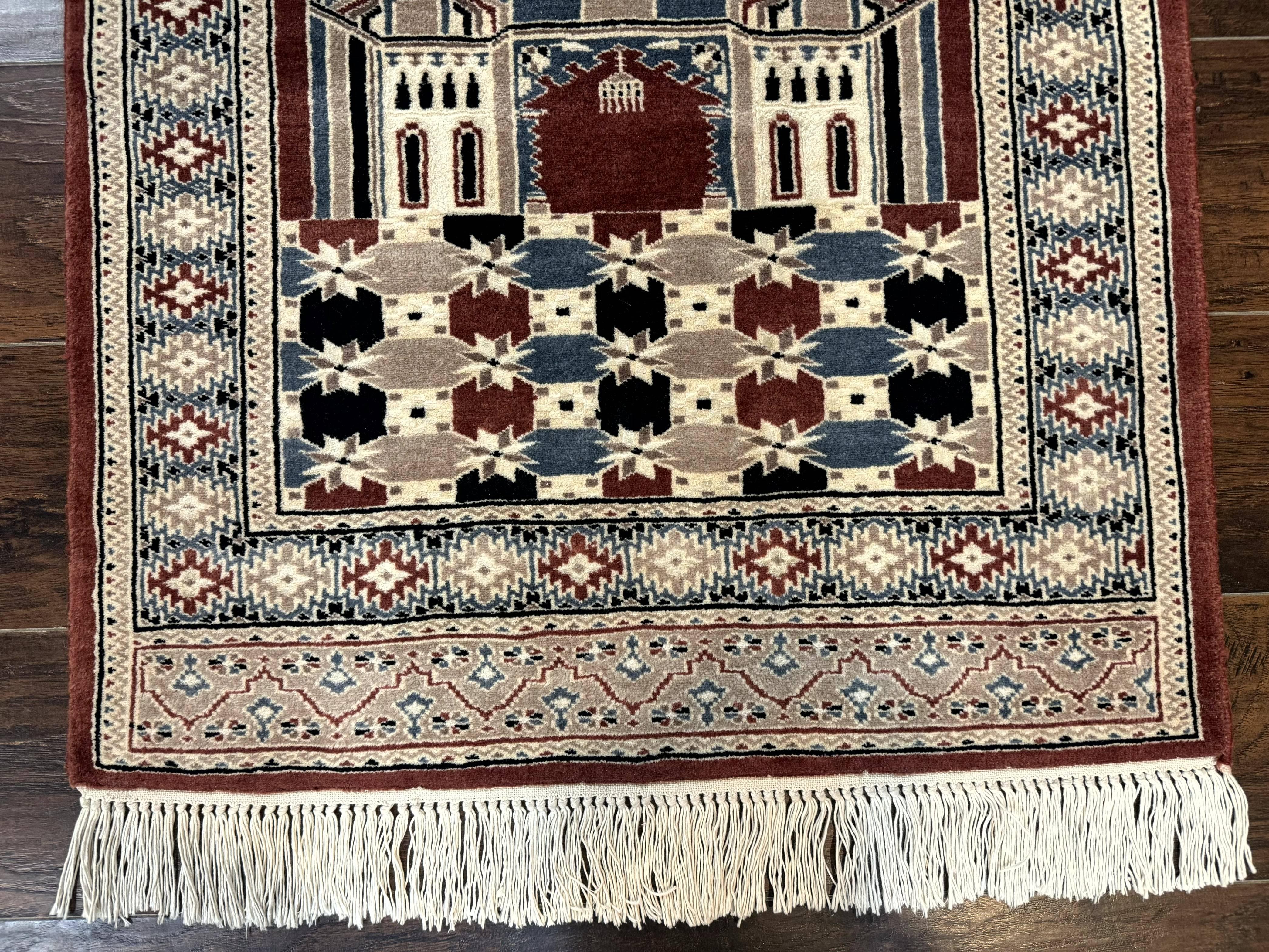 Small Pakistani Bokhara Prayer Rug 2.7 x 4 - Jewel Rugs