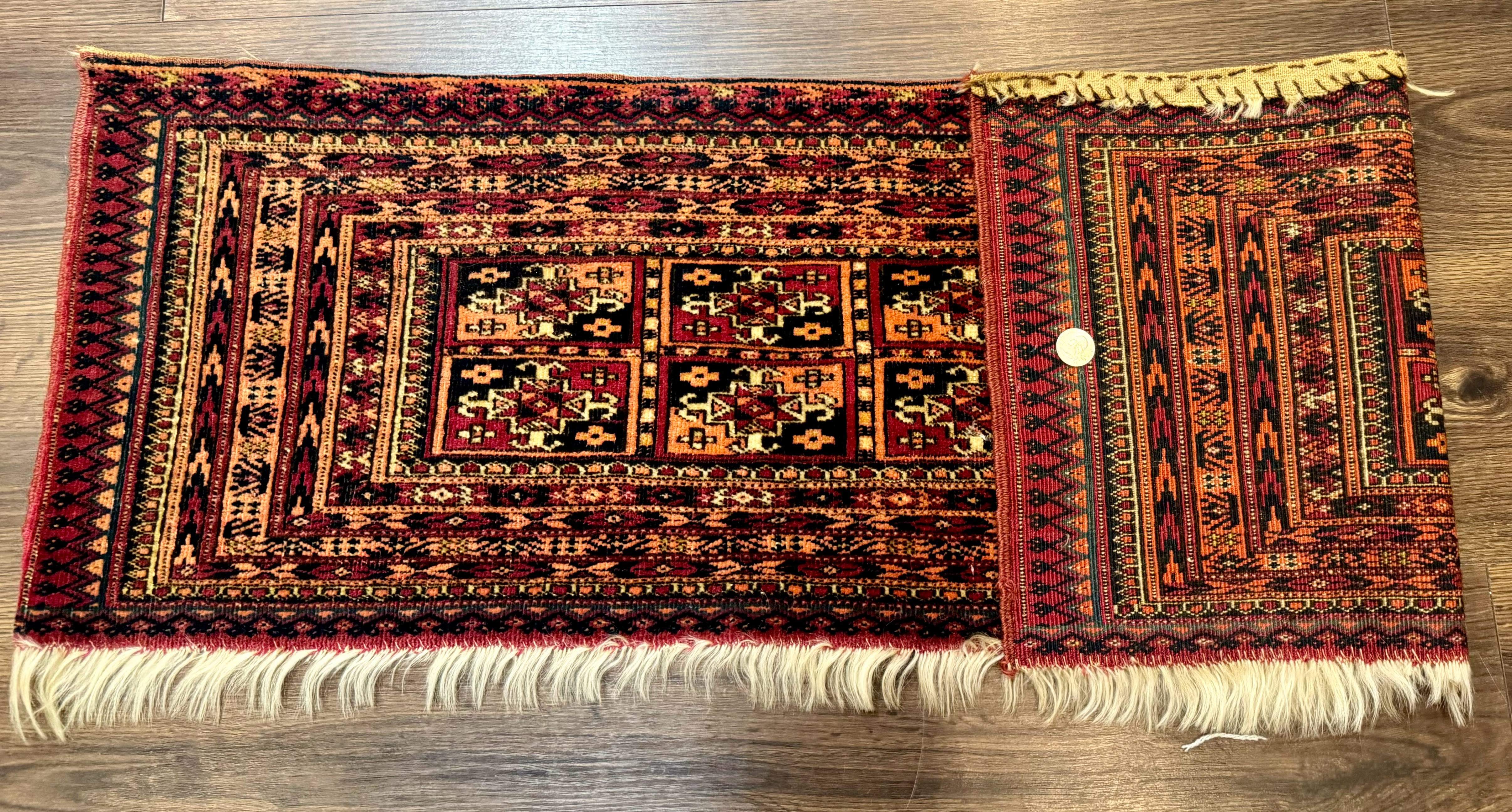 Antique Persian Turkoman Mafresh Rug 1x4, Wool, Tribal Collectible - Jewel Rugs