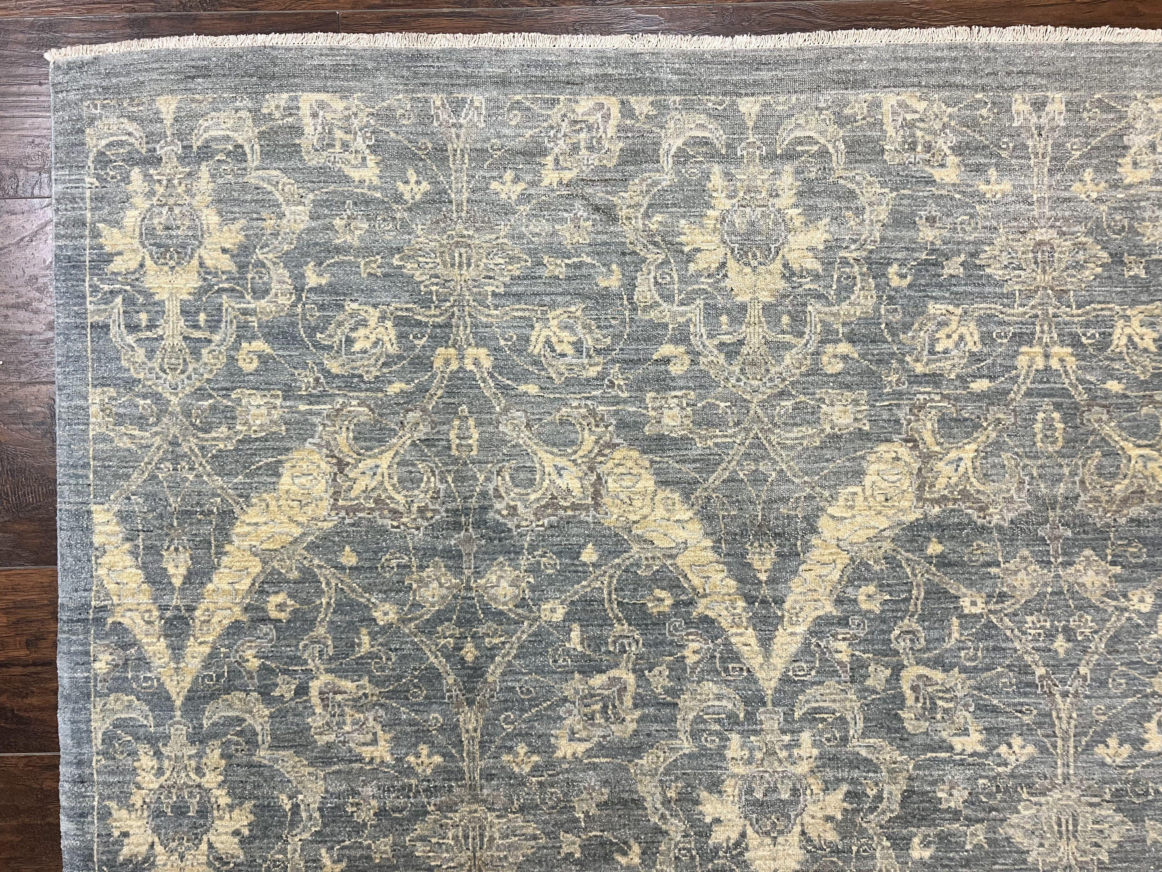 Contemporary Pakistani Rug 5 x 6.6, Handmade Floral Wool Rug, Spanish Pattern - Jewel Rugs