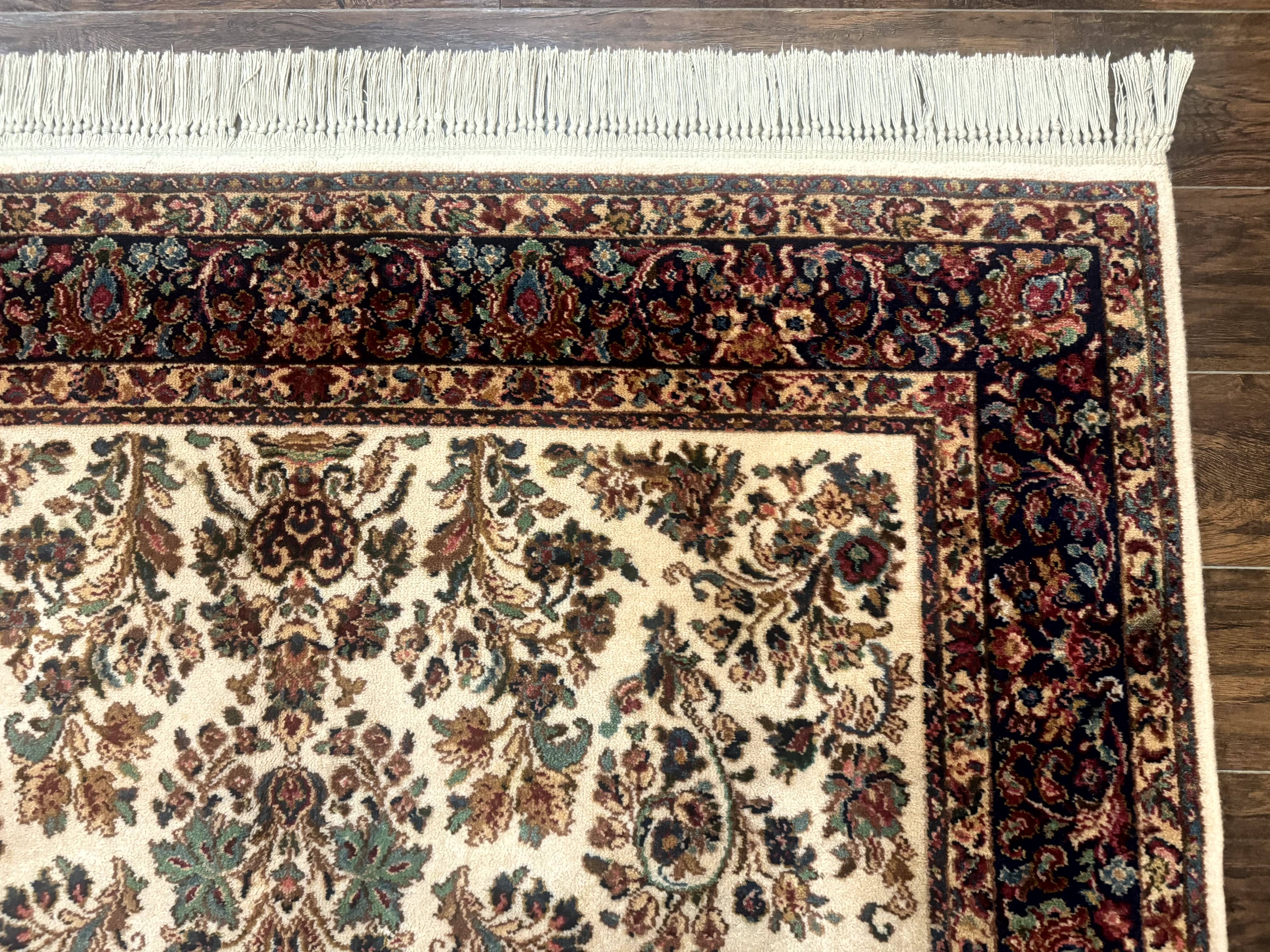 Karastan Rug 5.9 x 9, Ivory Sarouk #760, Wool Pile, Original 700 Series, Vintage - Jewel Rugs