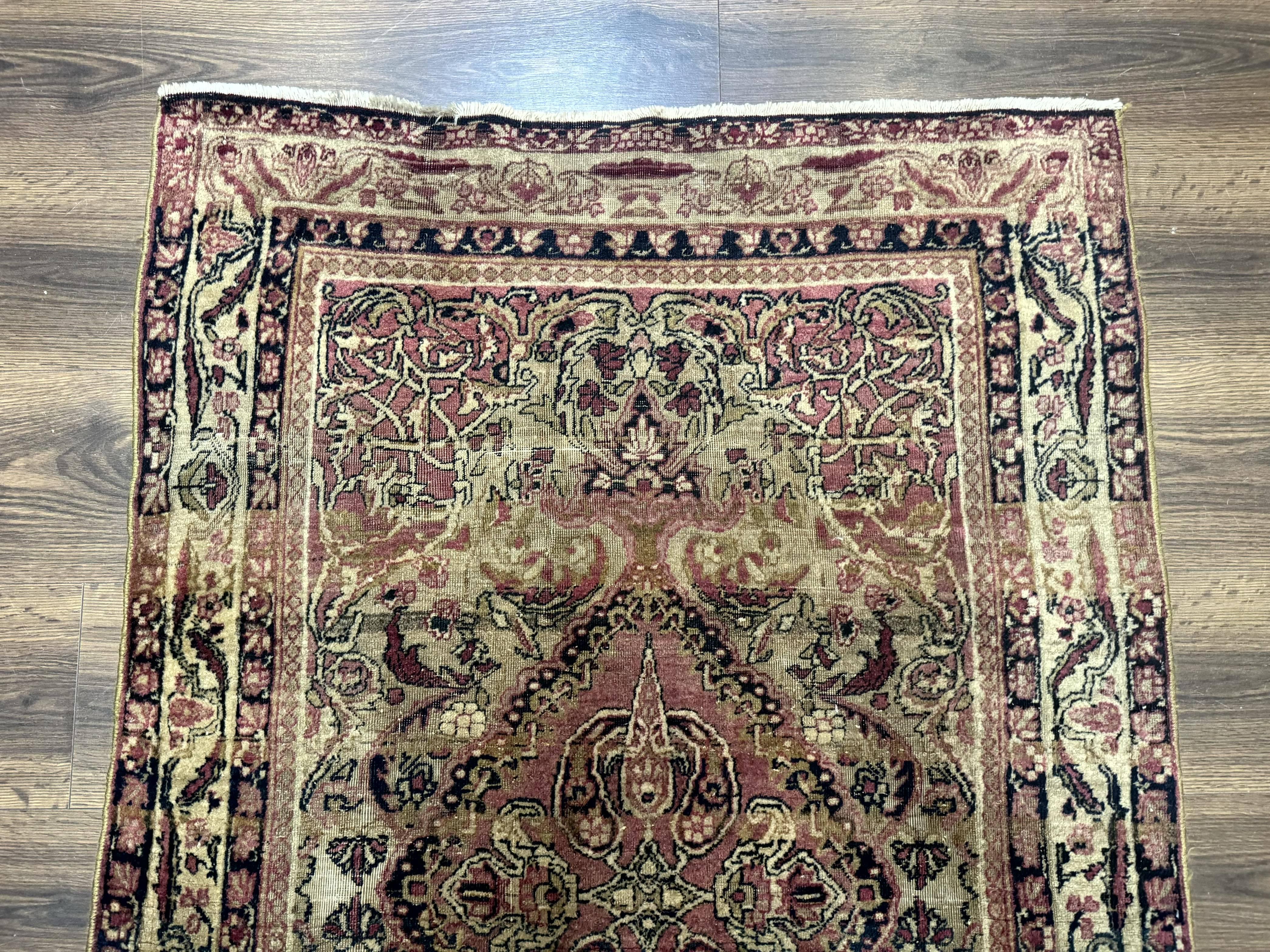 Antique Persian Lavar Rug 3x5, Persian Kerman Rug, Traditional Persian Carpet - Jewel Rugs